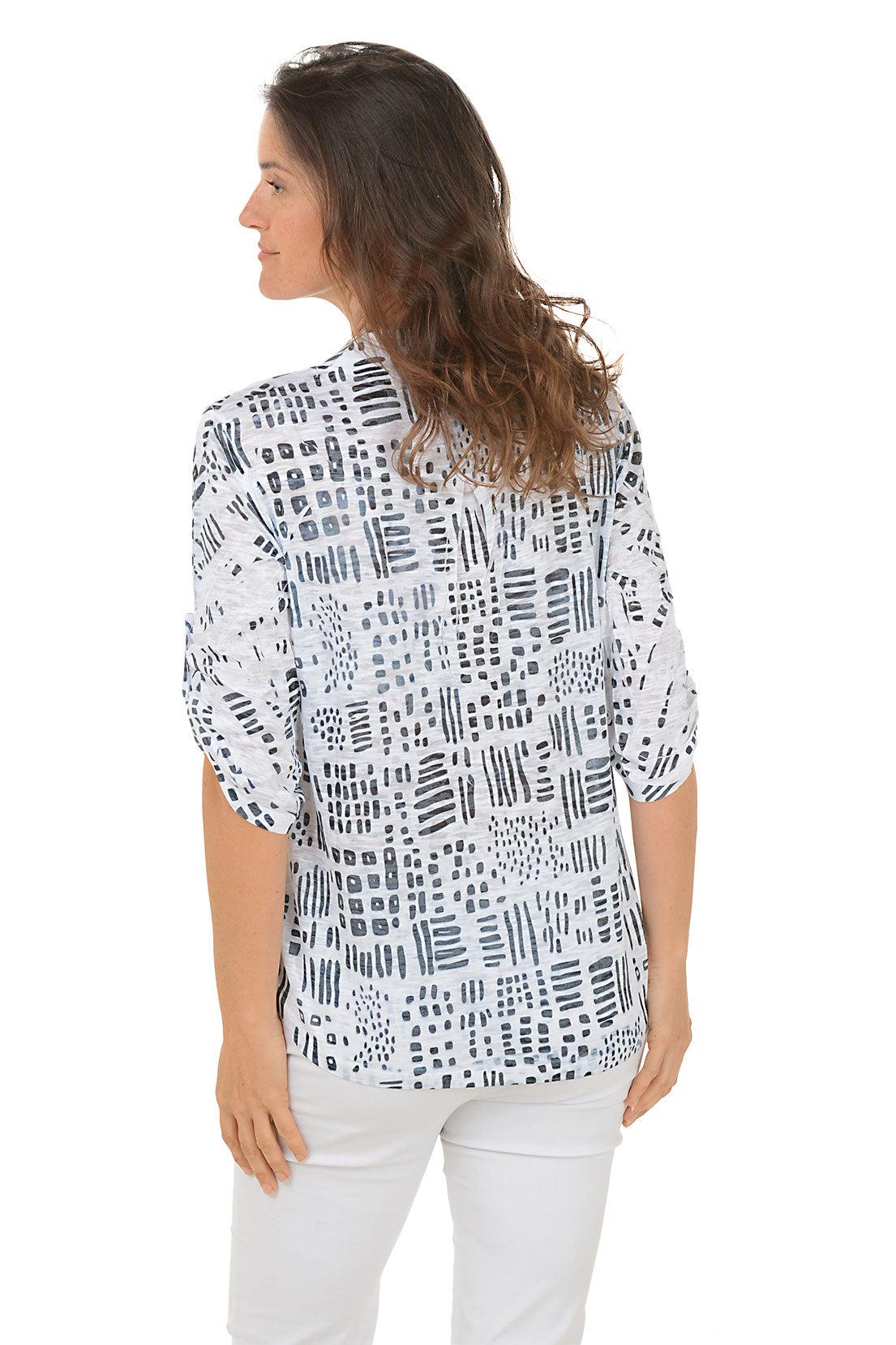 Petite Line Art High Low Knit Top for Women - Trendy Asymmetrical Casual Shirt for Spring & Summer Outfits | Perfect for Date Night, Office Wear & Weekend Brunch