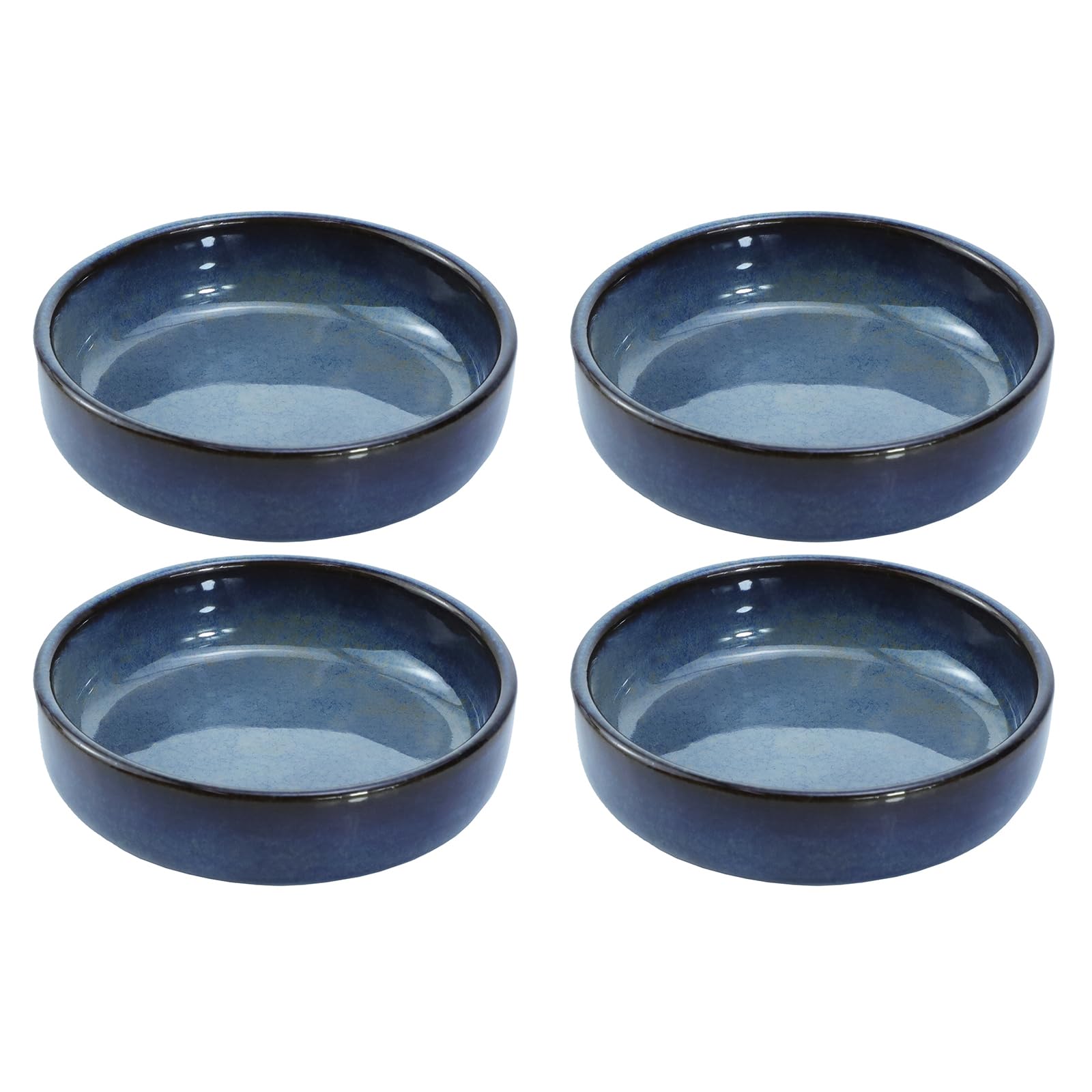Vintage Colias Wing Kiln Glazed Ceramic Side Dishes - Set of 4 Korean Style 3.5 Inch Bowls for Soy Sauce, Seasoning & Dipping | Perfect for Asian Dining, Sushi Restaurants & Home Kitchen Serving