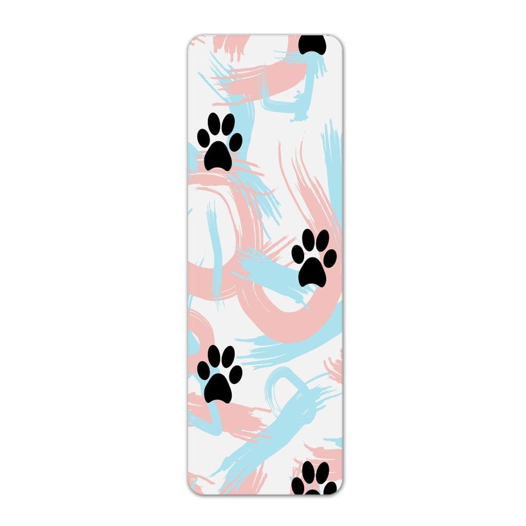 Premium TPE Non-Slip Yoga Mat for Beginners - Extra Wide & Thick Exercise Mat with Cat Design, Ideal for Yoga, Pilates, Home Workouts and Dance Practice