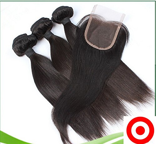 8A Grade Malaysian Virgin Hair Bundles with Free Lace Closure - 3 Bundles & Closure Set (20