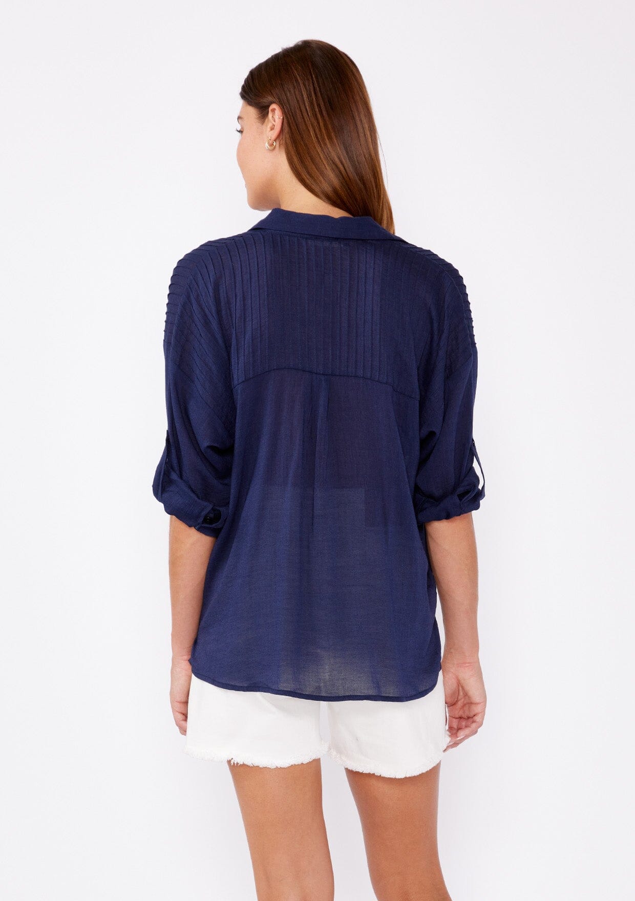 All Day Essential Sheer Button Up Blouse for Women | Lightweight Breathable Office & Casual Wear | Perfect for Work, Dates & Summer Outfits