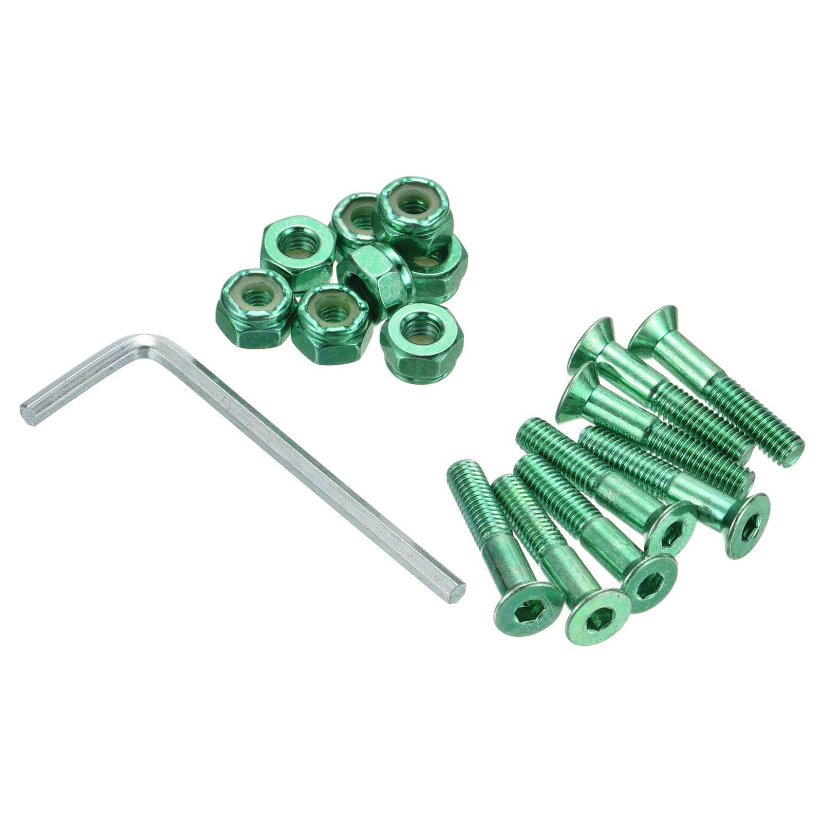 PATIKIL Skateboard Hardware Kit - 8 Hex Head Bolts, Nuts & Spanner for Longboard, Cruiser & Skateboard Assembly - Durable Mounting Screws for Secure Deck & Truck Installation