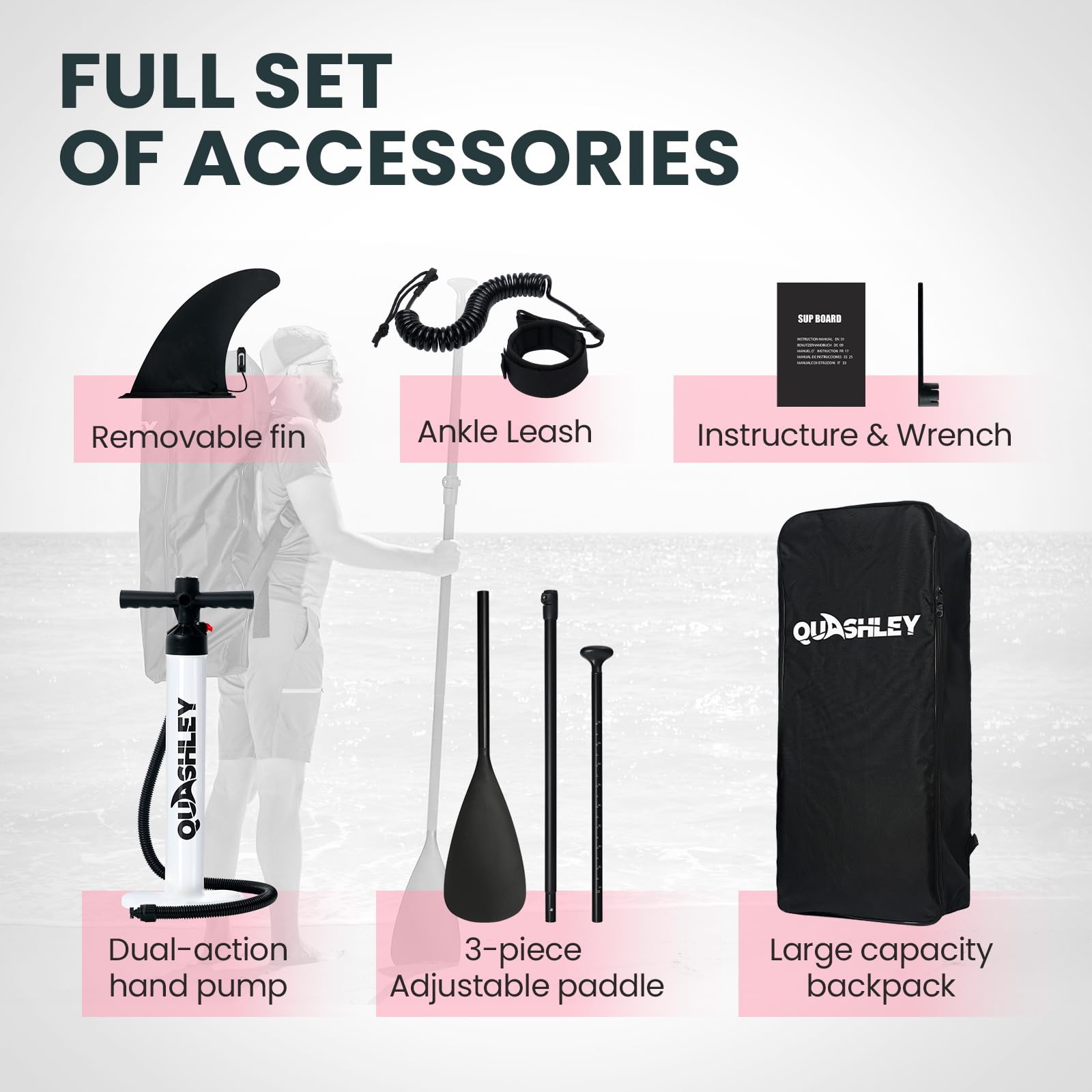 Inflatable Stand Up Paddle Board for Adults - Premium SUP Board with Paddle, Pump & Leash - Non-Slip Comfort Deck for Lakes, Rivers & Ocean Paddling