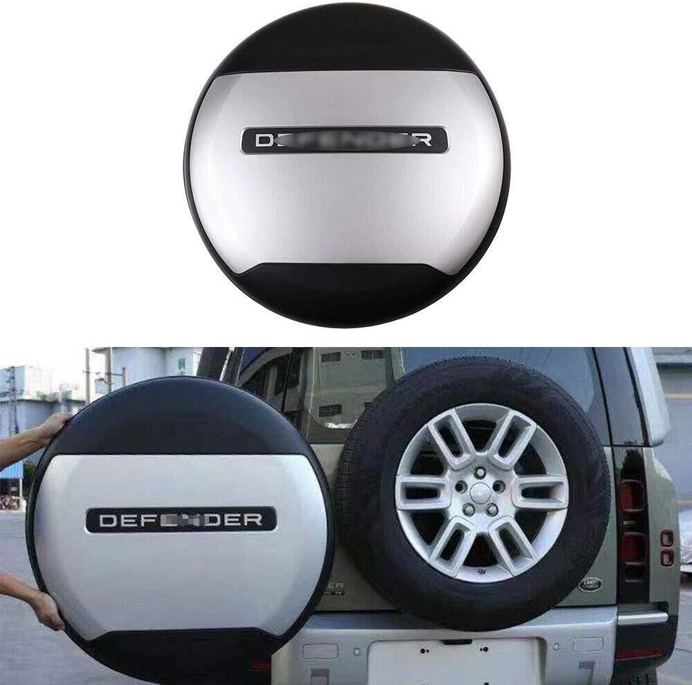 Premium Silver ABS Spare Tire Wheel Cover for Land Rover New Defender 2020-2025 | Durable All-Weather Protection | Perfect for Off-Road Adventures & Urban Driving