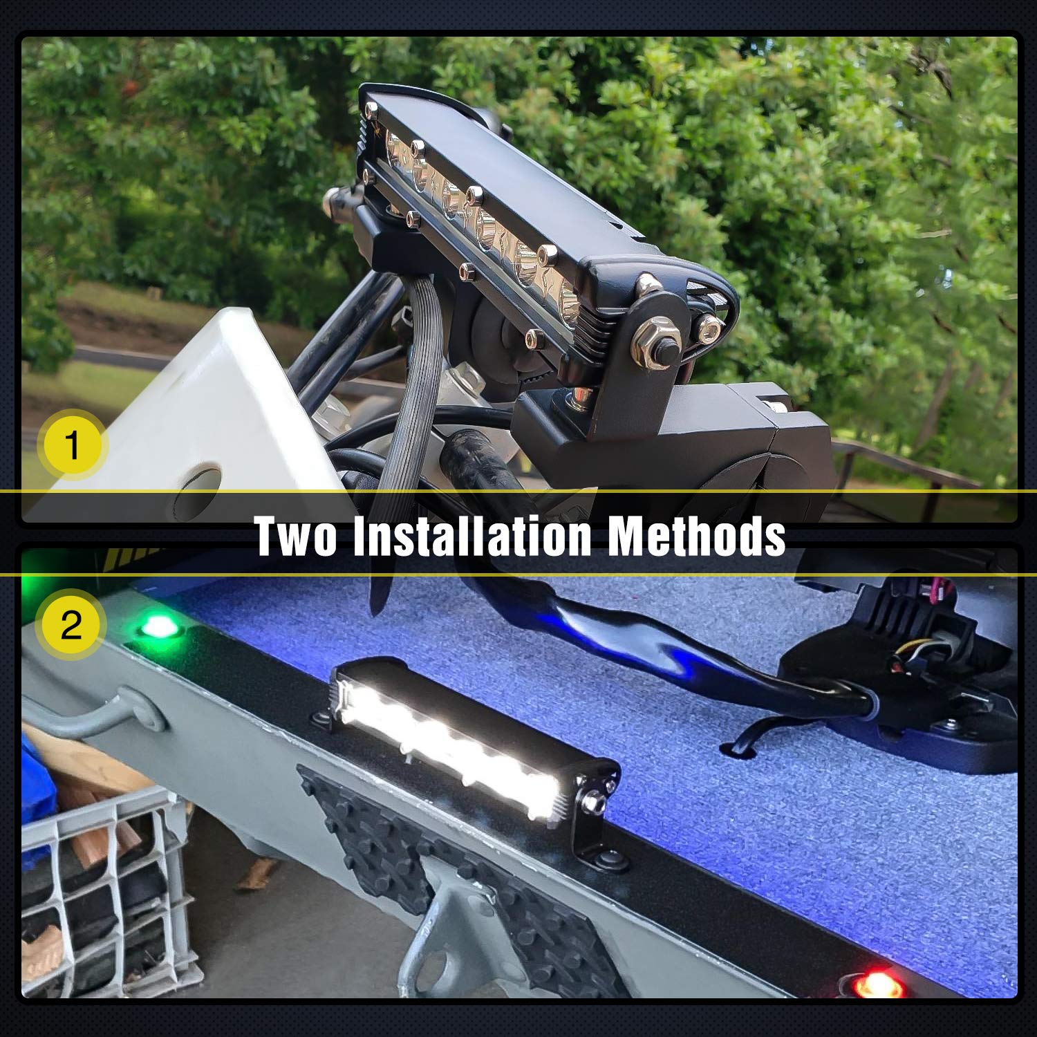 Nilight 2PCS 7 Inch 18W Ultra-Slim Single Row LED Flood Light Bar - Waterproof Offroad Fog Lights for Jeep, Truck, ATV, UTV, SUV, Tacoma, Subaru - Perfect for Night Driving, Work Lighting & Outdoor Adventures