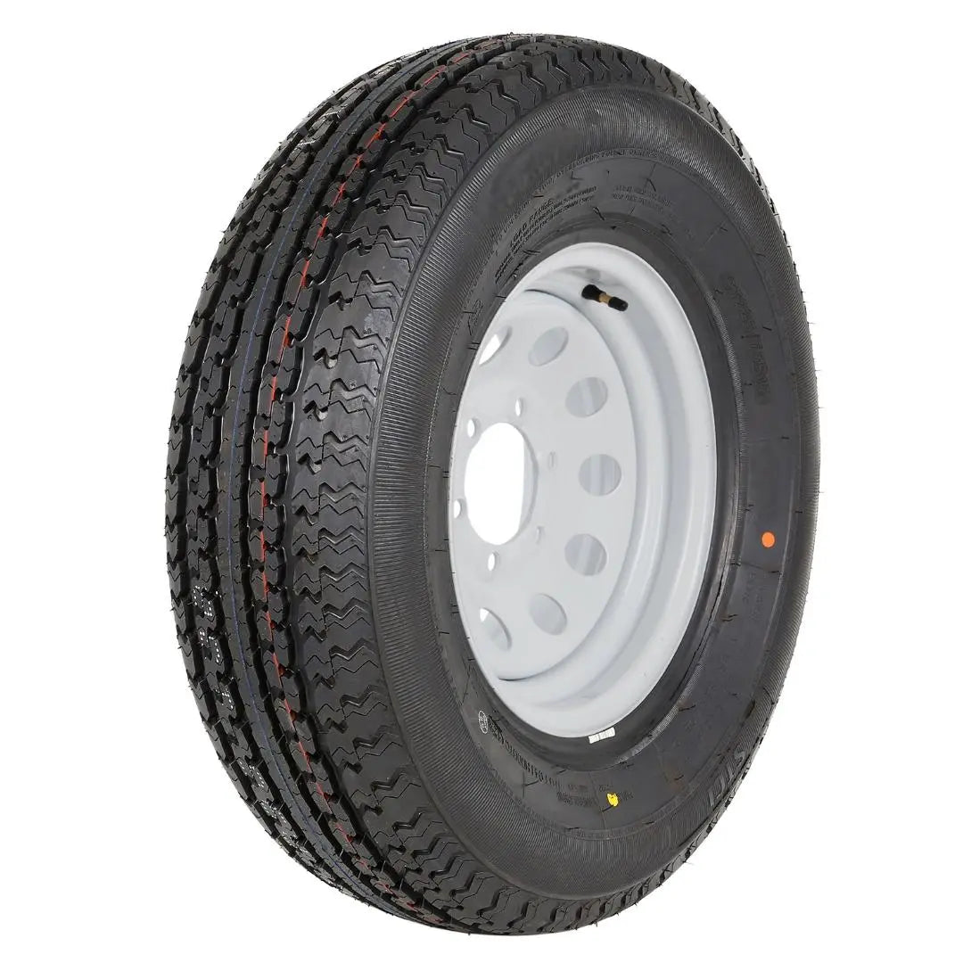ST225/75R15 Radial Trailer Tire with Rim - 10 Ply Load Range E (1 Pack) - Heavy Duty for Boat Trailers, Utility Trailers & Campers