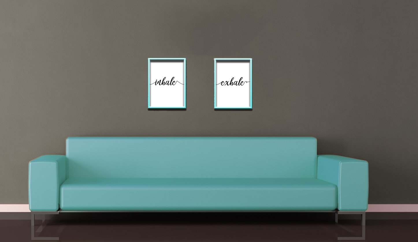 Inhale Exhale Print - 11x14 Inches Minimalist Typography Art Poster, Unframed - Perfect for Meditation Rooms, Yoga Studios & Home Decor
