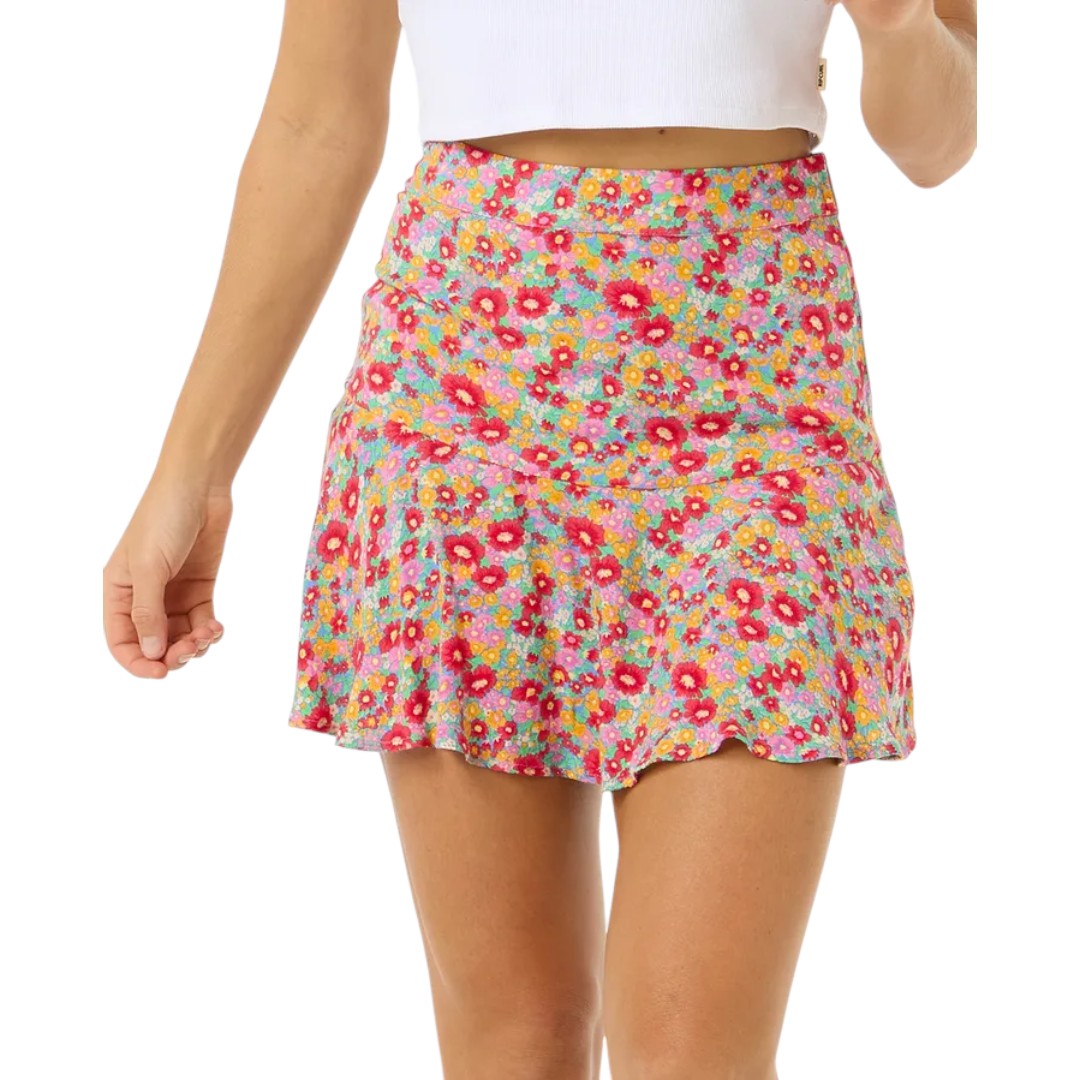 Rip Curl Las Dalias Skirt - Women's Floral Print Swim Cover Up & Beach Skirt for Surfing, Vacation & Summer Outfits