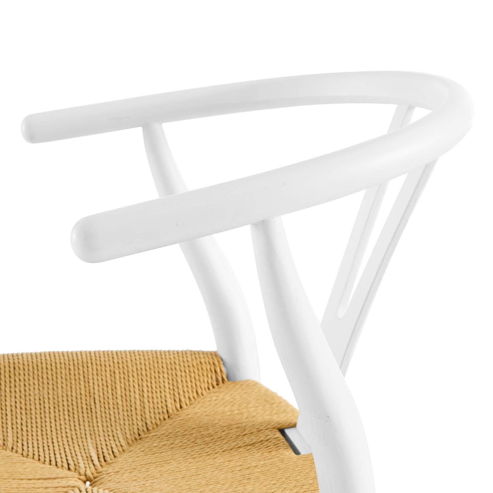 Modway Amish Mid-Century Modern Wooden Kitchen & Dining Chair - White - Perfect for Farmhouse, Vintage & Contemporary Dining Rooms