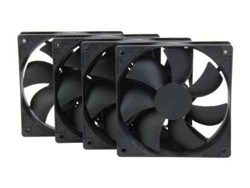 Rosewill 120mm Ultra Quiet Case Fan 4-Pack - Long Life Sleeve Bearing Computer Cooling Fan (ROCF-13001) for PC, Gaming Rig & Home Office Desktop - Perfect for Enhanced Airflow & Silent Operation