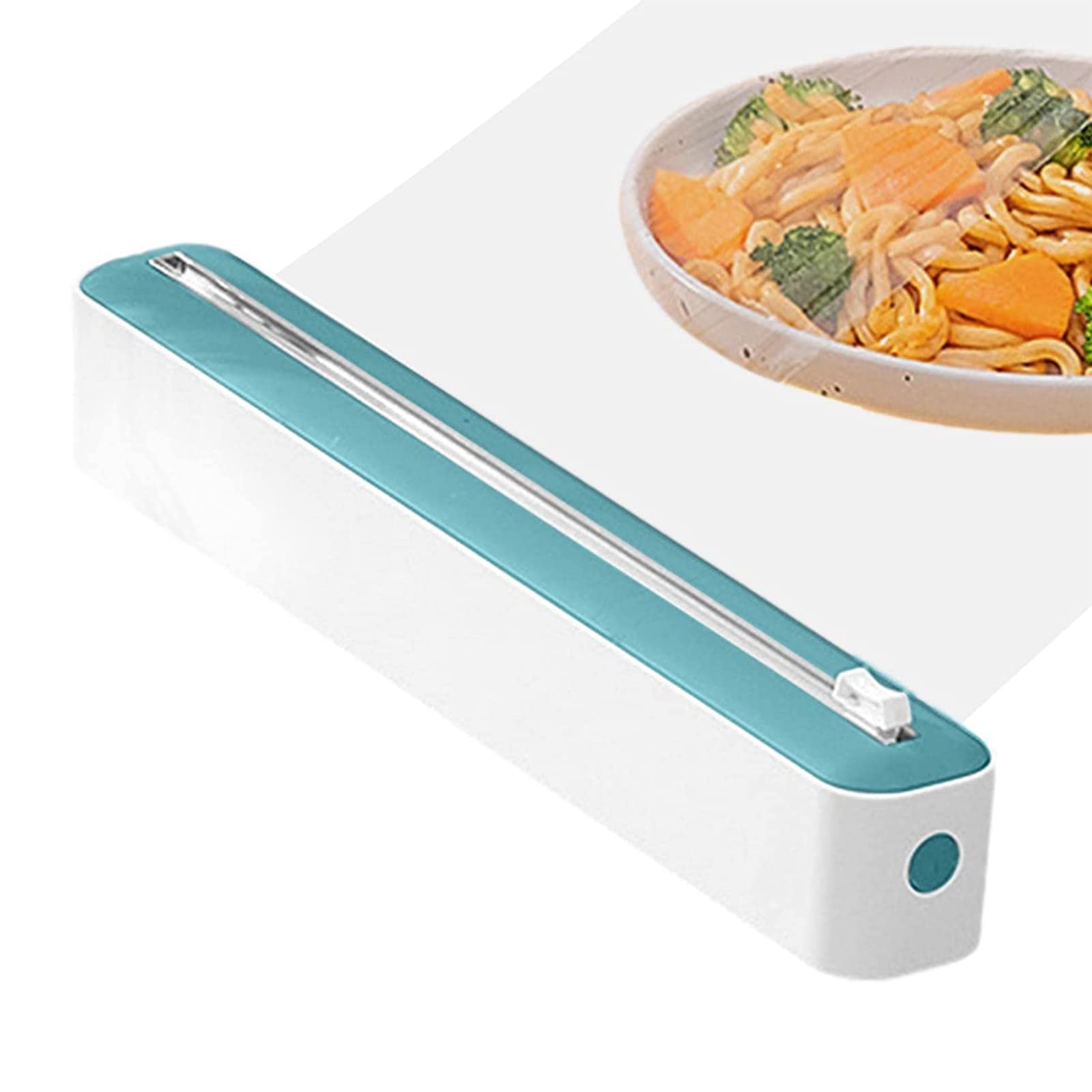 2-in-1 Kitchen Wrap Dispenser & Cutter - Foil, Parchment Paper & Cling Film Organizer with Built-in Cutter - Space Saving Drawer Storage Solution for Food Wrapping (Green) - Perfect for Meal Prep, Leftovers & Kitchen Organization