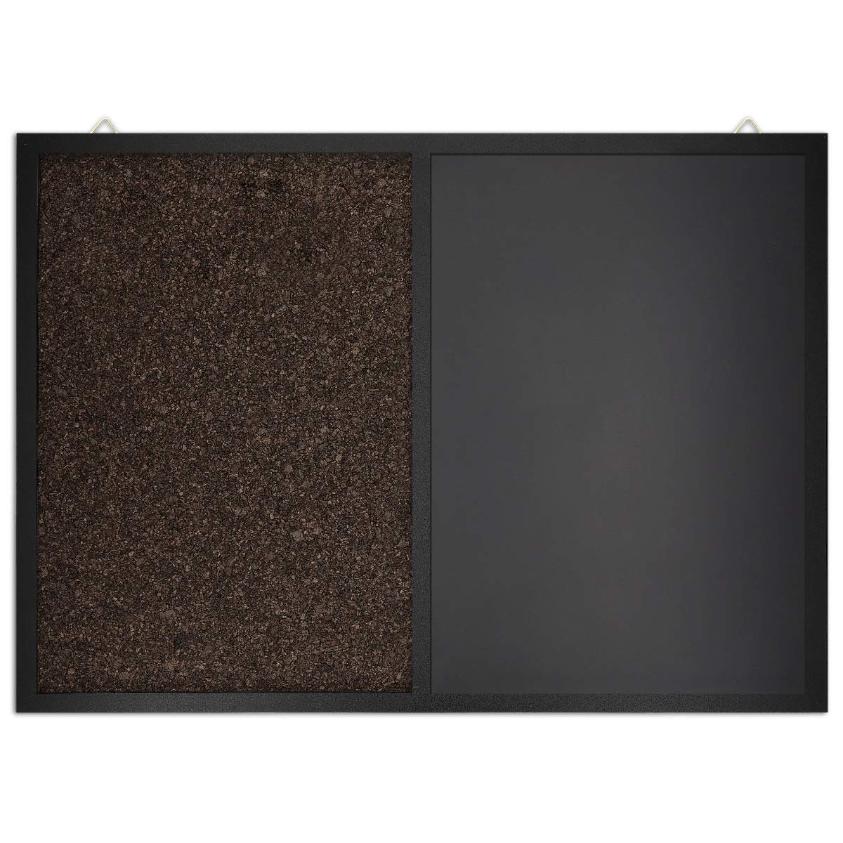 Navaris 24x36 Inch Magnetic Chalkboard and Cork Bulletin Board Combo - Framed Wall Mount Chalk Board with Cork for Office, Classroom or Home - Includes Chalk, Push Pins & Magnets (Ideal for Notes, Memos & Organization)