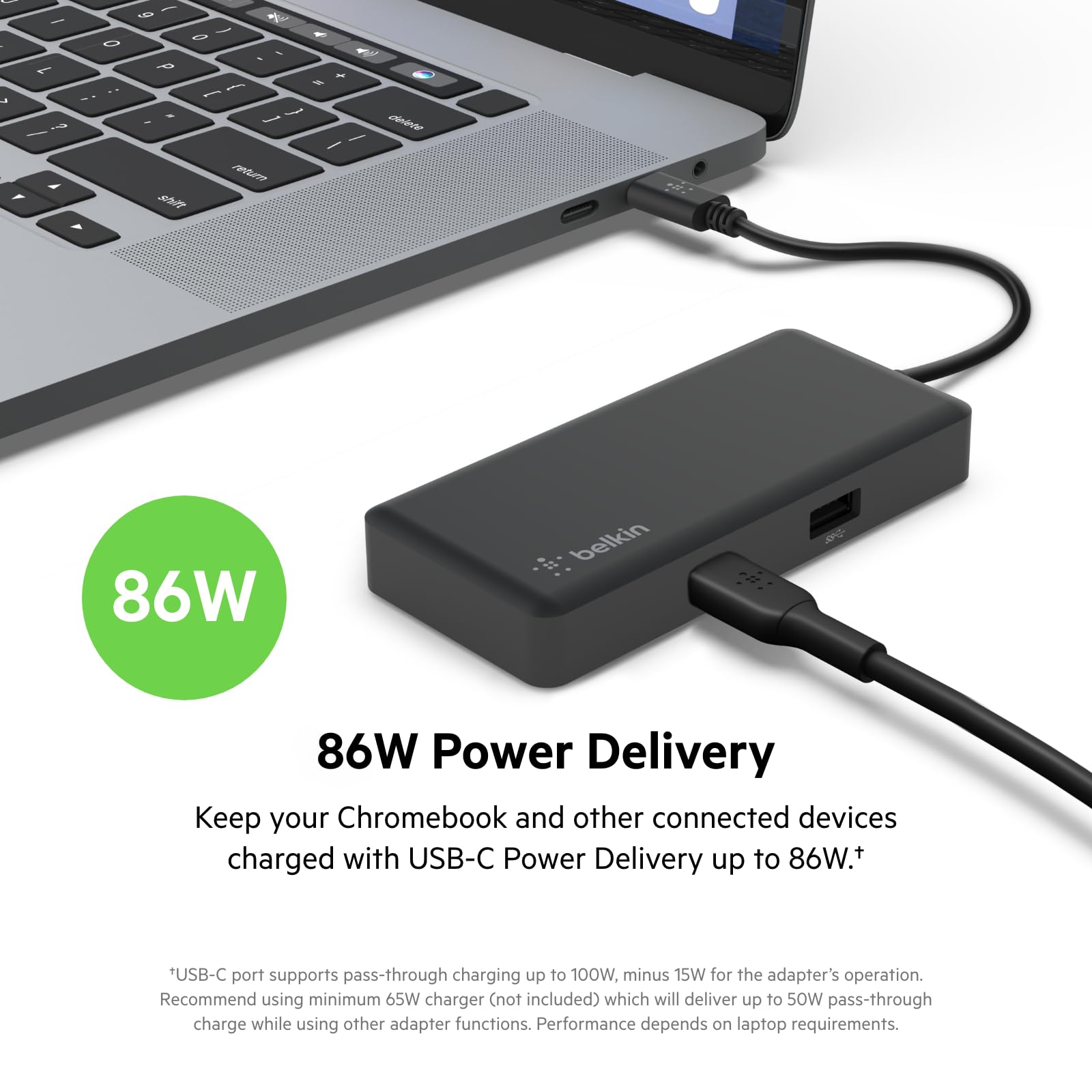 Belkin 5-in-1 USB-C Hub with Ethernet & 4K HDMI - 2 USB-A Ports, 1 USB-C Port - Compatible with MacBook, Chromebook, Laptops - Perfect for Home Office, Remote Work & Video Conferencing