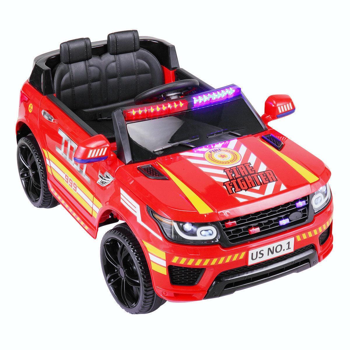12V Kids Ride On Police Car with Parental Remote Control - Battery Powered Toy Truck with Siren, Lights & Music - Spring Suspension for Smooth Ride - Perfect for Outdoor Play, Birthday Gifts & Pretend Play Adventures