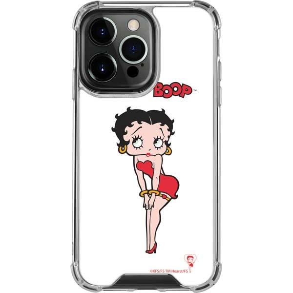 Skinit Clear iPhone 13 Pro Case - Officially Licensed Betty Boop Pose Design | Slim Protective Cover for Women & Girls | Perfect for Everyday Use, School & Work