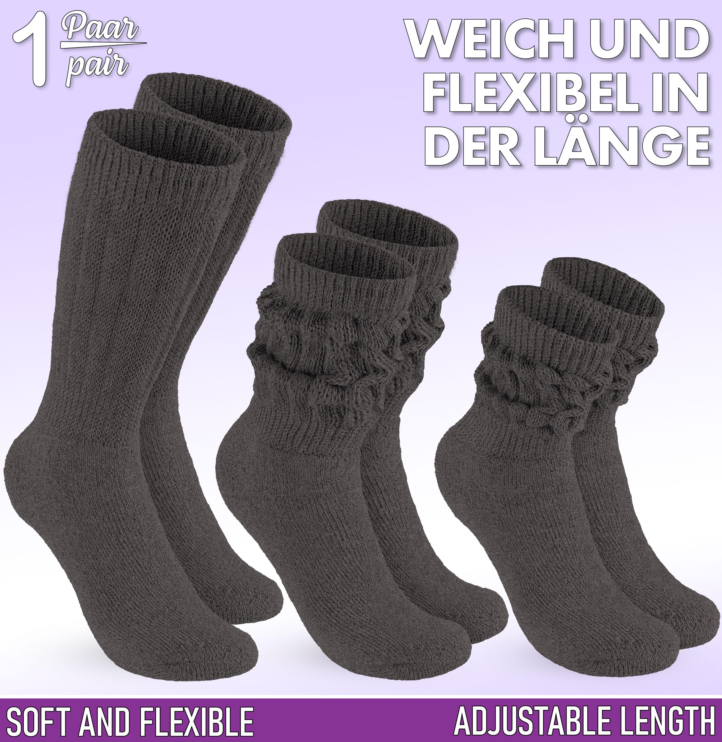 BRUBAKER Women's & Men's Athletic Slouch Socks - Breathable Workout Gym Socks for Running, Yoga & Fitness - Non-Slip Comfort for Sports & Casual Wear
