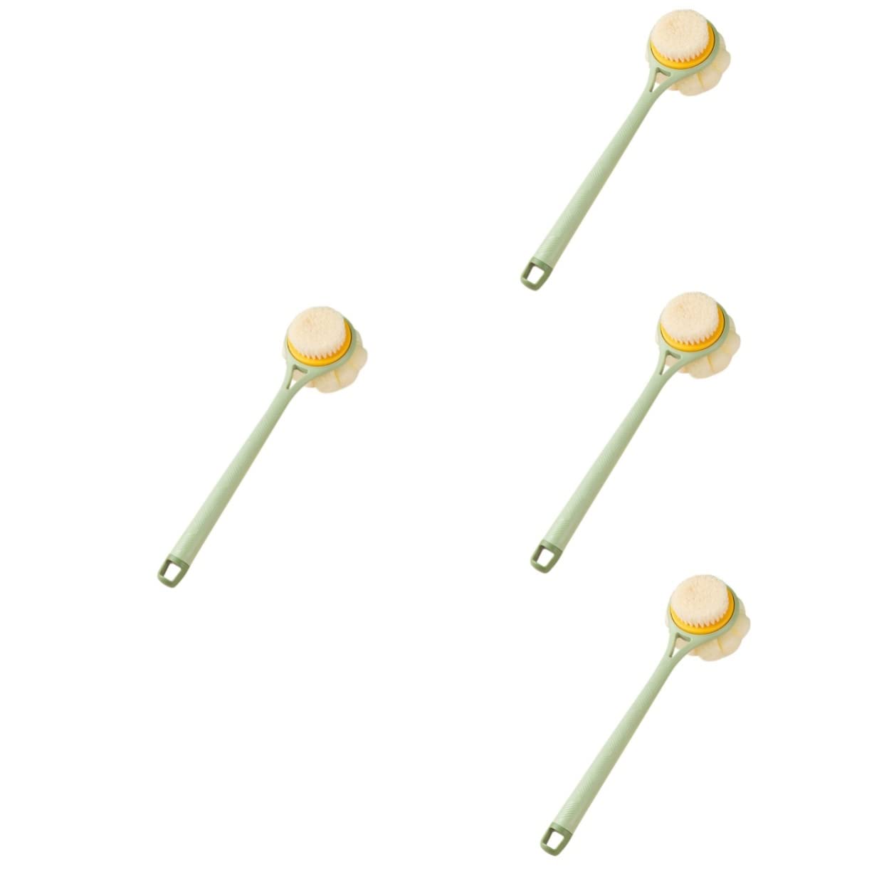 Healeved 4-Pack Soft Exfoliating Bath Brush for Kids - Gentle Body Wash Sponge & Back Scrubber with PP Handle - Perfect for Sensitive Skin & Fun Bath Time