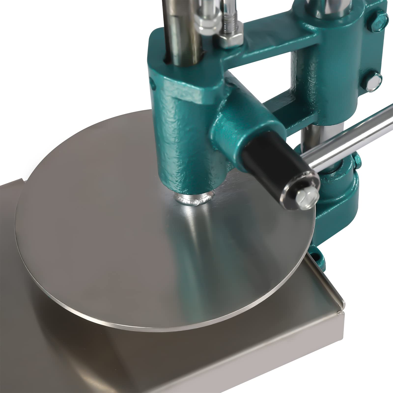 7.9 Inch Commercial Stainless Steel Pizza Dough Press Machine - Adjustable Thickness Dough Press with 0.2
