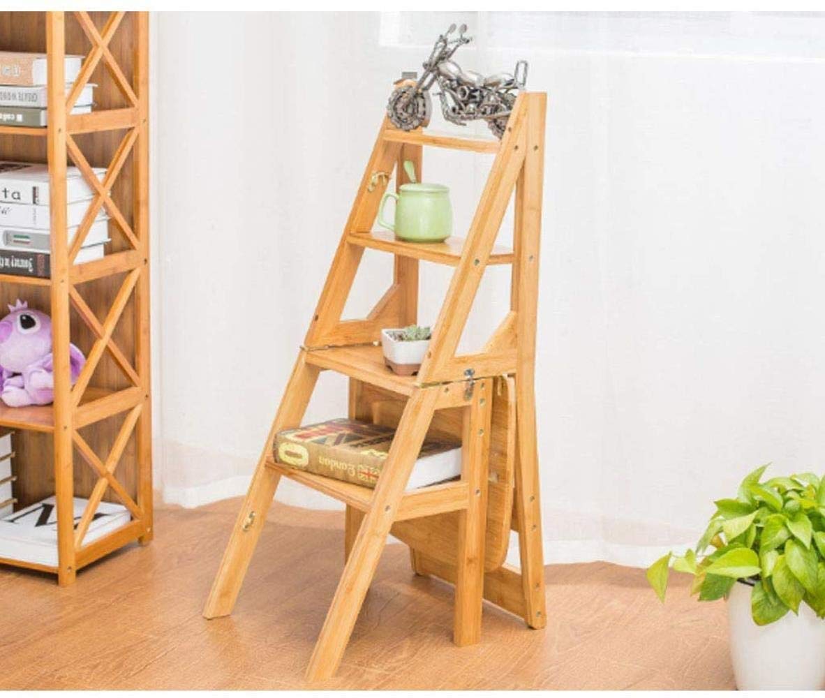 Multi-Purpose Foldable Step Stool for Home - Dual Use Ladder Stool with Storage Shelf, Non-Slip Indoor Climbing Step Stool - Perfect for Kitchen, Bathroom, Kids Room & Home Organization