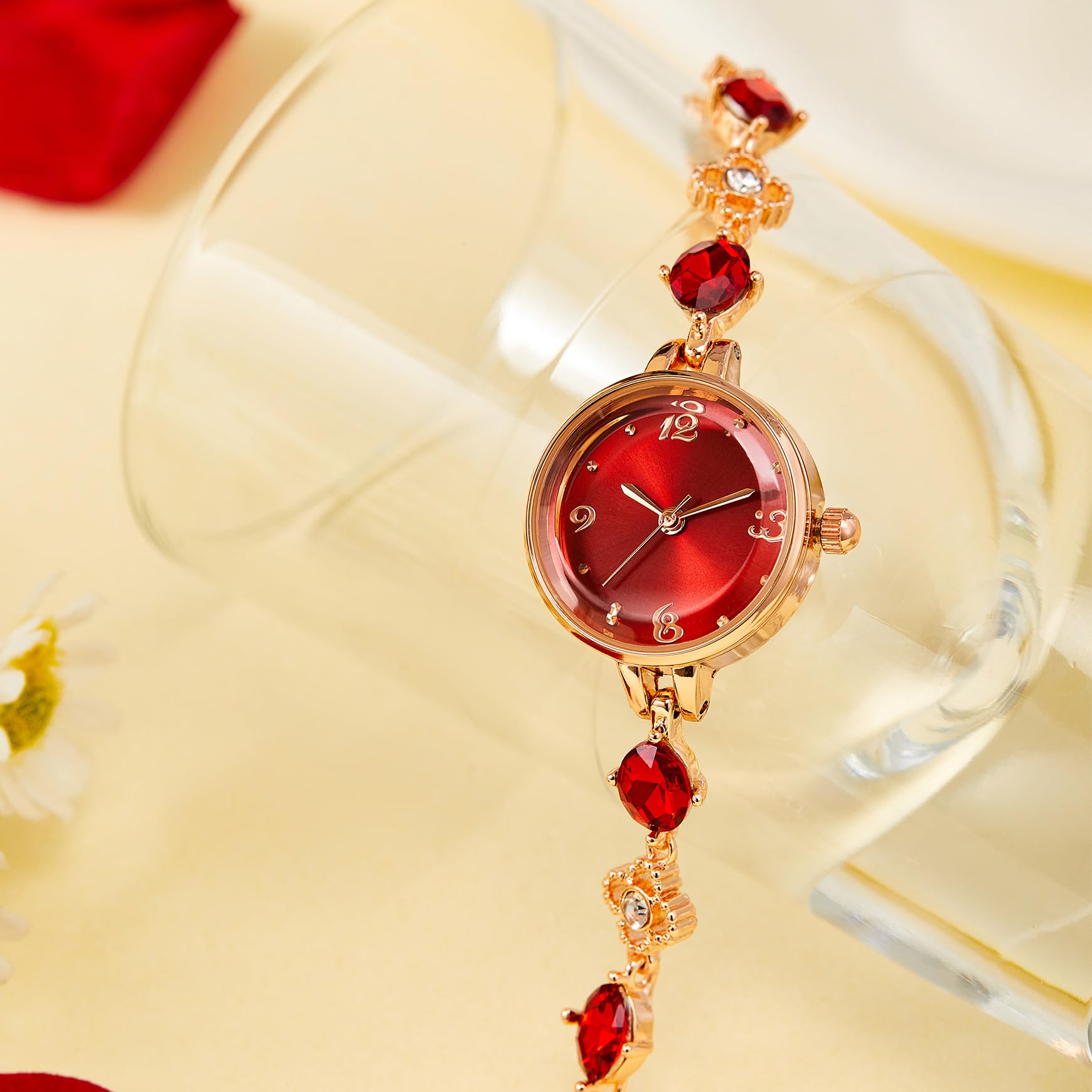 Elegant Women's Bracelet Watch - Round Mini Waterproof Watch for Women - Perfect Gift for Her - Ideal for Daily Wear, Office & Special Occasions