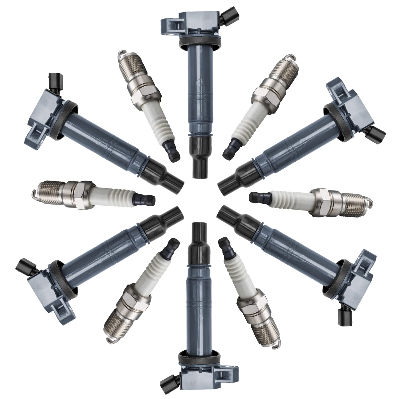 6-Pack Ignition Coil with Iridium Spark Plugs Replacement for Toyota Lexus Scion 04-12 FJ Cruiser 4Runner Camry Corolla Matrix RAV4 IS F tC 2.7L 4.0L V6 - UF495 C1426 IC575 5C1419 - Perfect for Engine Performance & Smooth Driving
