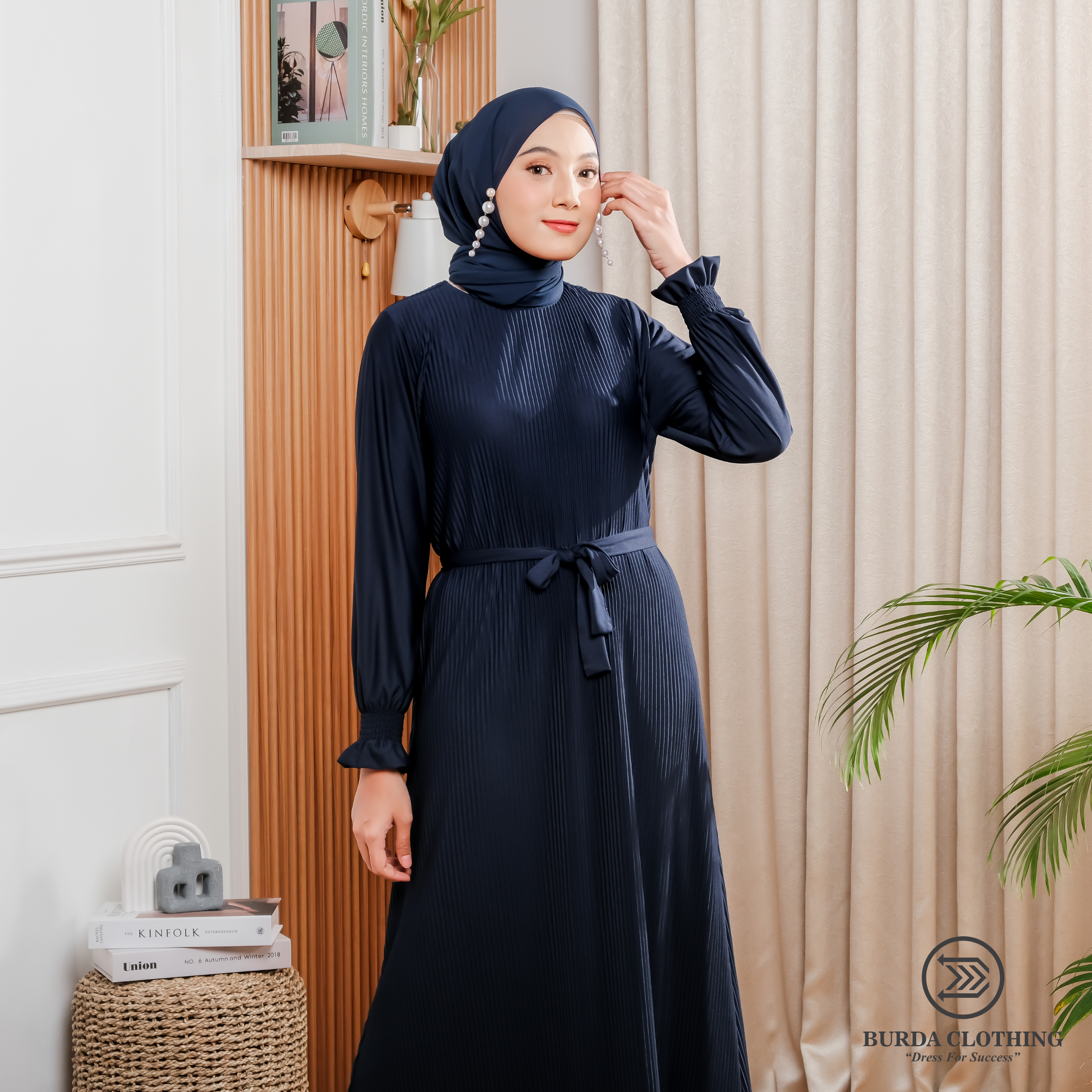 Women's Navy Plain Dress - Elegant & Comfortable Casual Wear for Work, Party & Everyday Outfits | Perfect for Office, Date Night & Summer Occasions