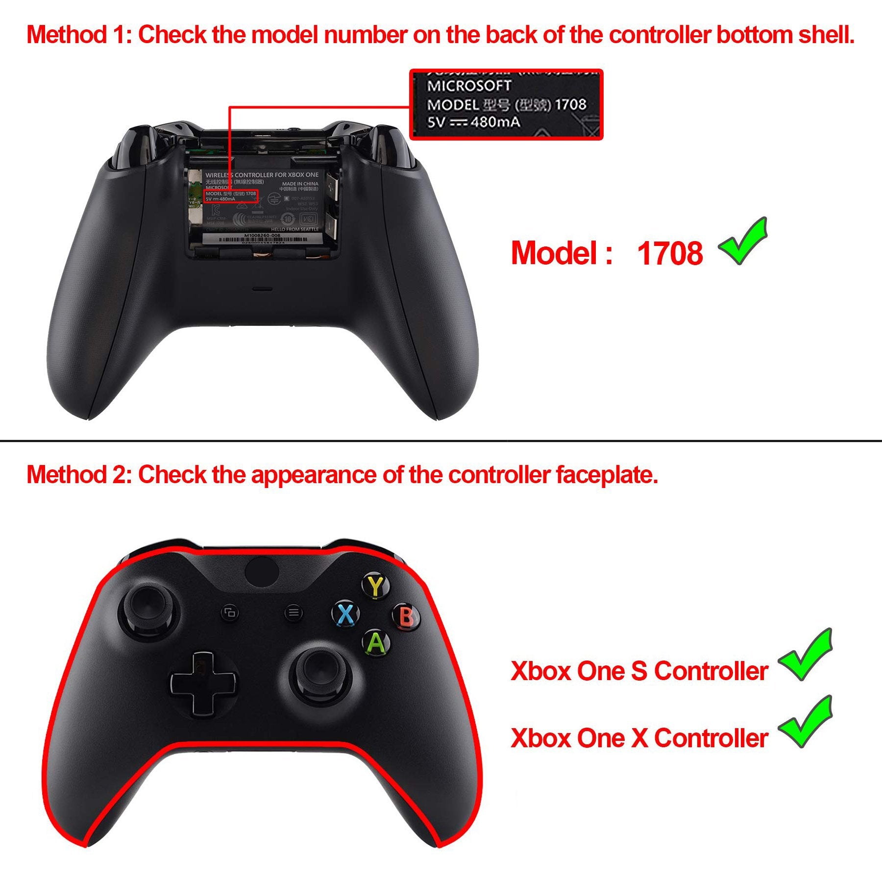 ExtremeRate White Multi-Color LED Illuminated D-Pad, Thumbsticks & ABXY Buttons with Classic Symbols - DTF 2.0 LED Kit for Xbox One S/X Controller (Controller Not Included) - Perfect for Gaming in Dark Rooms & Custom Controller Mods