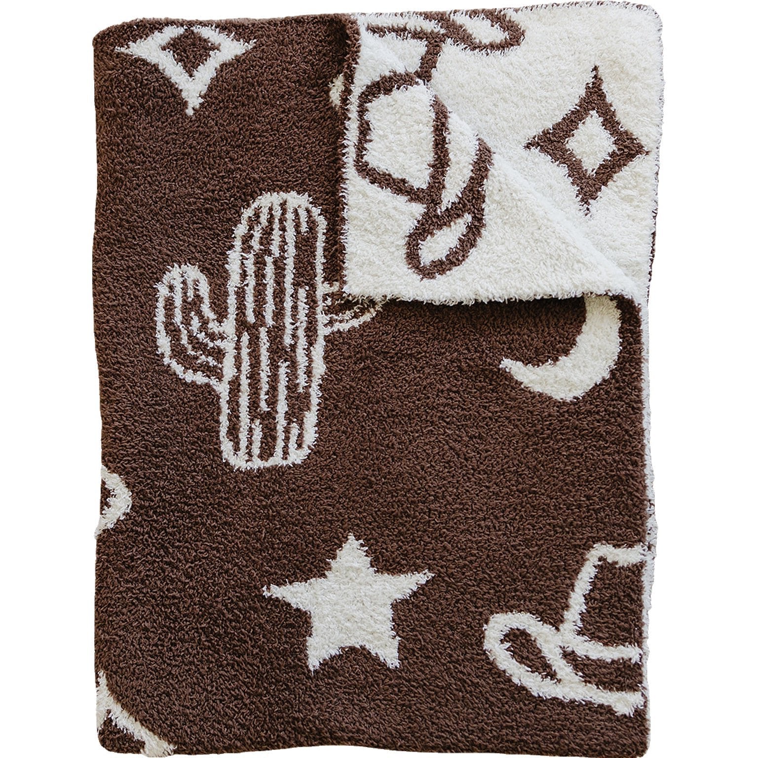 Cozy Western Style Plush Blanket - Soft Flannel Throw for Couch, Bed & Travel - Perfect for Home Decor, Camping & Gifts