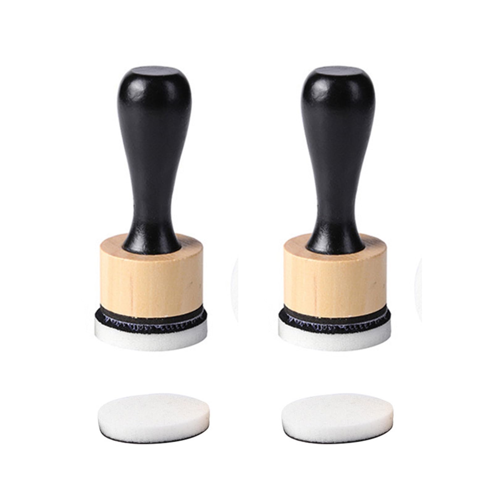 2-Pack Mini Round Ink Blending Tools - Art Supplies for Distressing, Blending & Precise Ink Control - Compact Design Prevents Inky Fingers - Perfect for Card Making, Scrapbooking & Mixed Media Projects