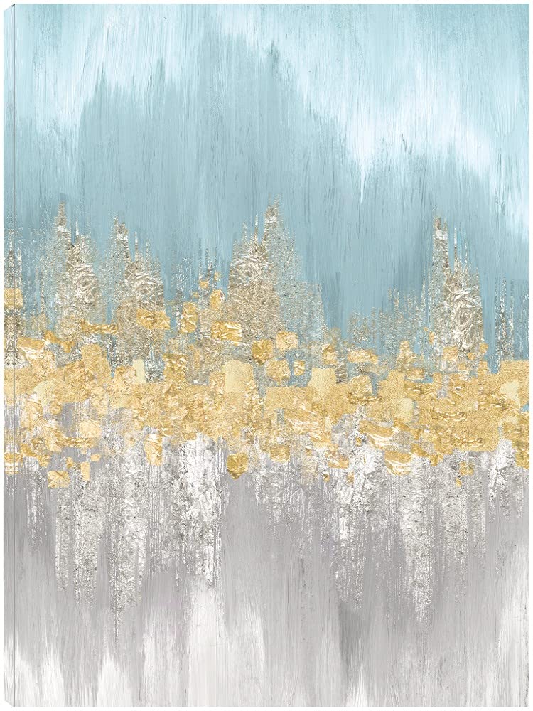 Eva Watts Neutral Wave Lengths Canvas Wall Art - 24x32 Inch Ready to Hang Abstract Painting for Living Room, Bedroom, Office Decor - Perfect for Modern Home & Office Spaces