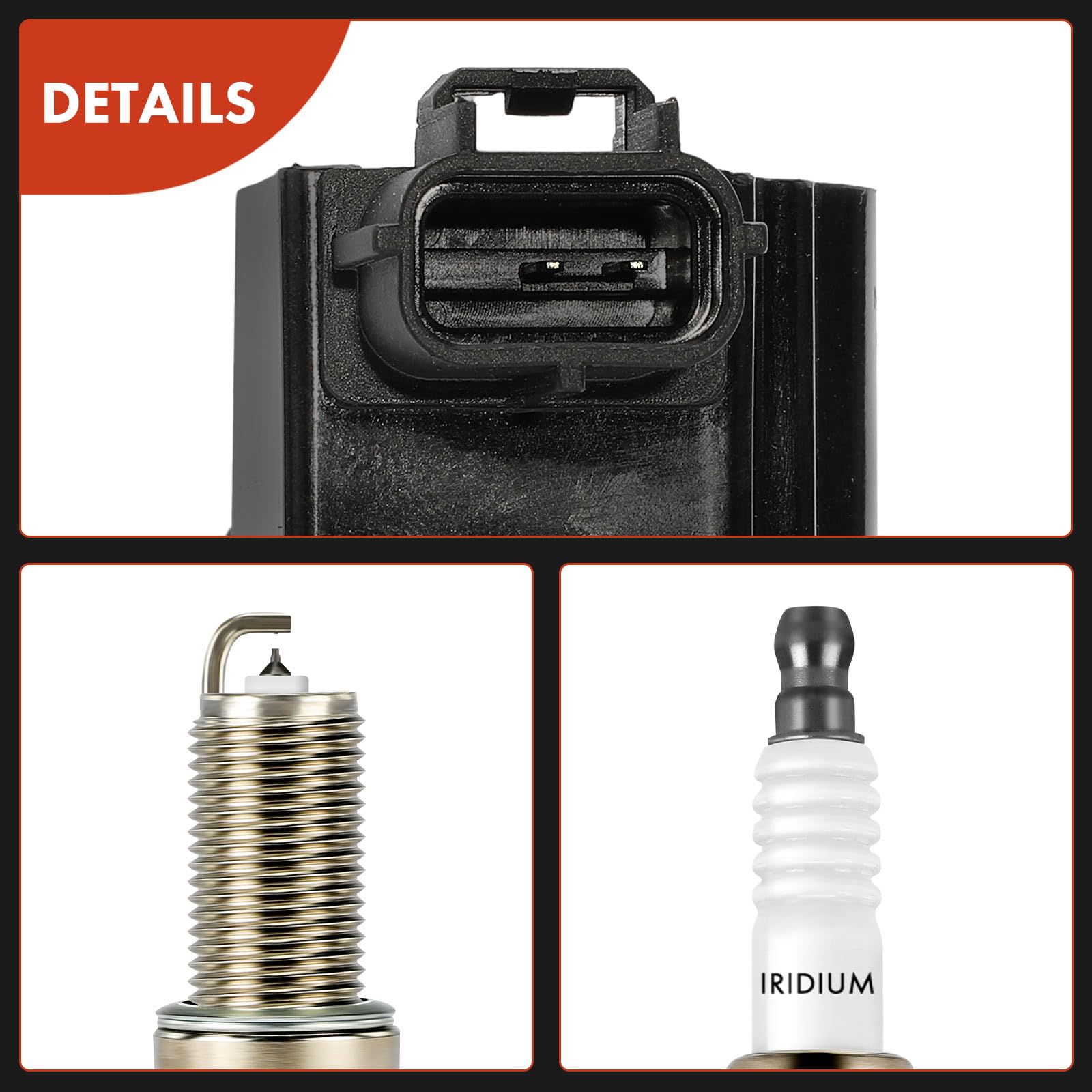 Premium 8-Piece Ignition Coil Pack & Iridium Spark Plugs Kit - Compatible with 2008-2010 Ram 1500, Dakota, Jeep Grand Cherokee, Commander, Dodge Durango & Chrysler Aspen - High Performance Replacement Parts for Smoother Acceleration & Better Fuel Efficiency