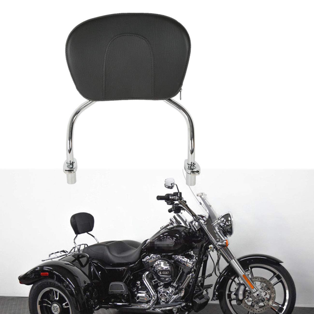 Detachable Sissy Bar Pad & Backrest for Harley Freewheeler FLRT (2015-2025) & Road Glide 3 FLTRT (2023-2025) - Comfortable Motorcycle Passenger Back Support - Perfect for Long Rides & Touring