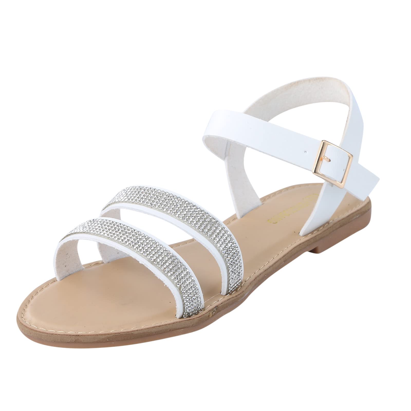Crystal Retro Fashion Sandals for Women - Summer Flat Wedge Comfort Sandals | Perfect for Beach, Vacation & Casual Outfits
