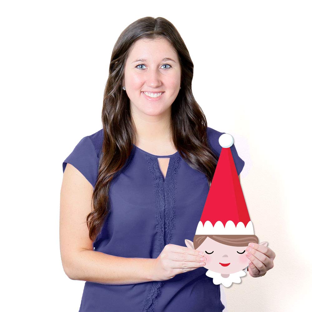 Big Dot of Happiness Elf Squad - 10-Piece Outdoor Christmas & Birthday Lawn Decorations for Kids - Perfect for Holiday Yard Decor, Elf-Themed Parties, and Festive Outdoor Celebrations