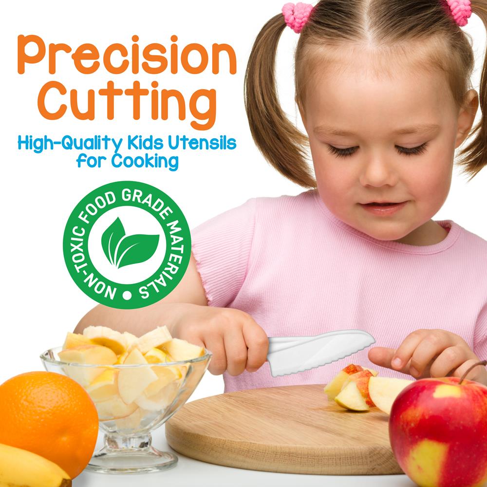 3-Piece Nylon Kitchen Baking Knife Set - Non-Stick Dough Cutter, Pastry Knife & Scraper - Perfect for Cookies, Pies, Bread & Cake Decorating