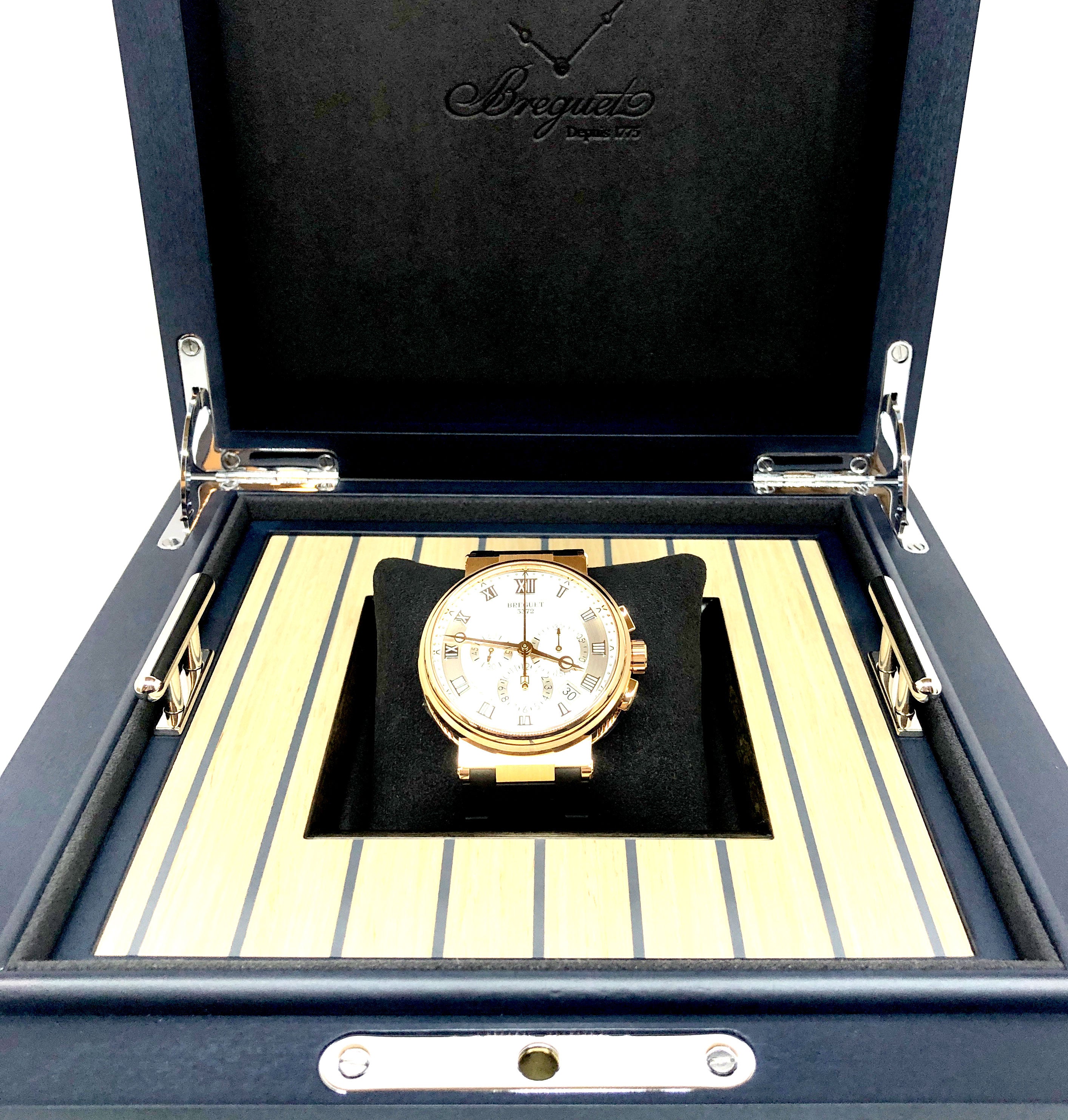 Breguet Marine 5527 Chronograph 18K Rose Gold Men's Luxury Watch - Elegant Timepiece for Business, Formal Events & Special Occasions