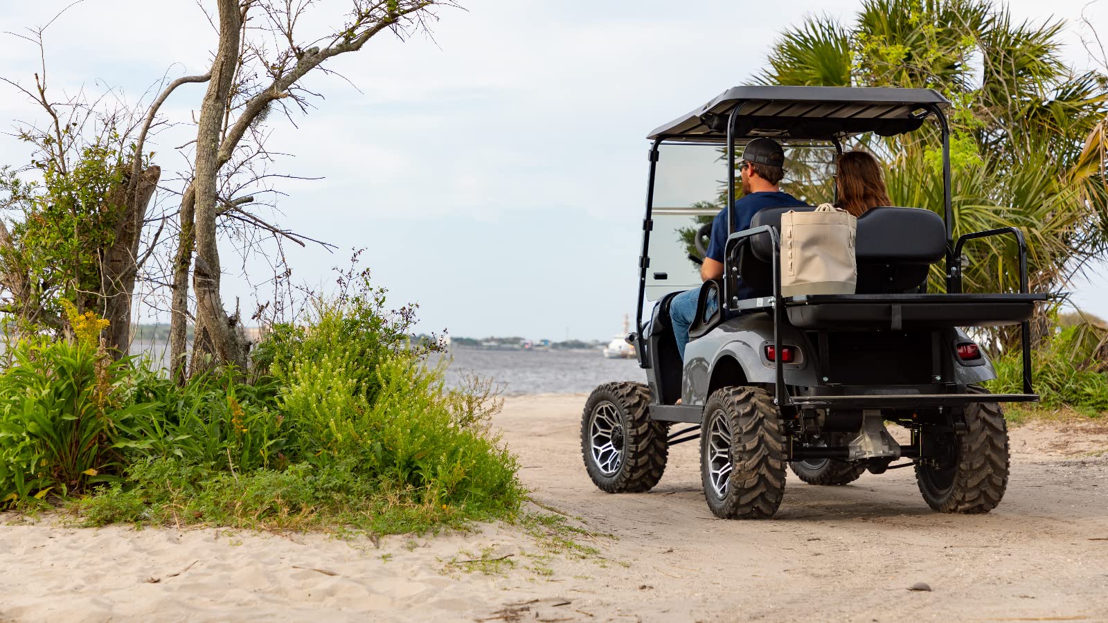 Club Car Precedent Golf Cart Rear Flip Seat Kit with Steel Frame - Compatible with 2004-Up Models (Black) | Heavy-Duty Upgrade for Golf Carts & Utility Vehicles | Perfect for Golf Courses, Resorts & Neighborhood Transport