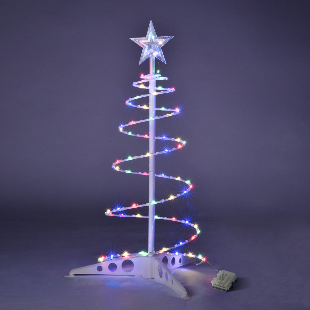 2ft Small Pre-Lit Spiral Christmas Tree with Battery Operation - Perfect for Tabletop Decor, Office, and Home Holiday Display | TheLAShop