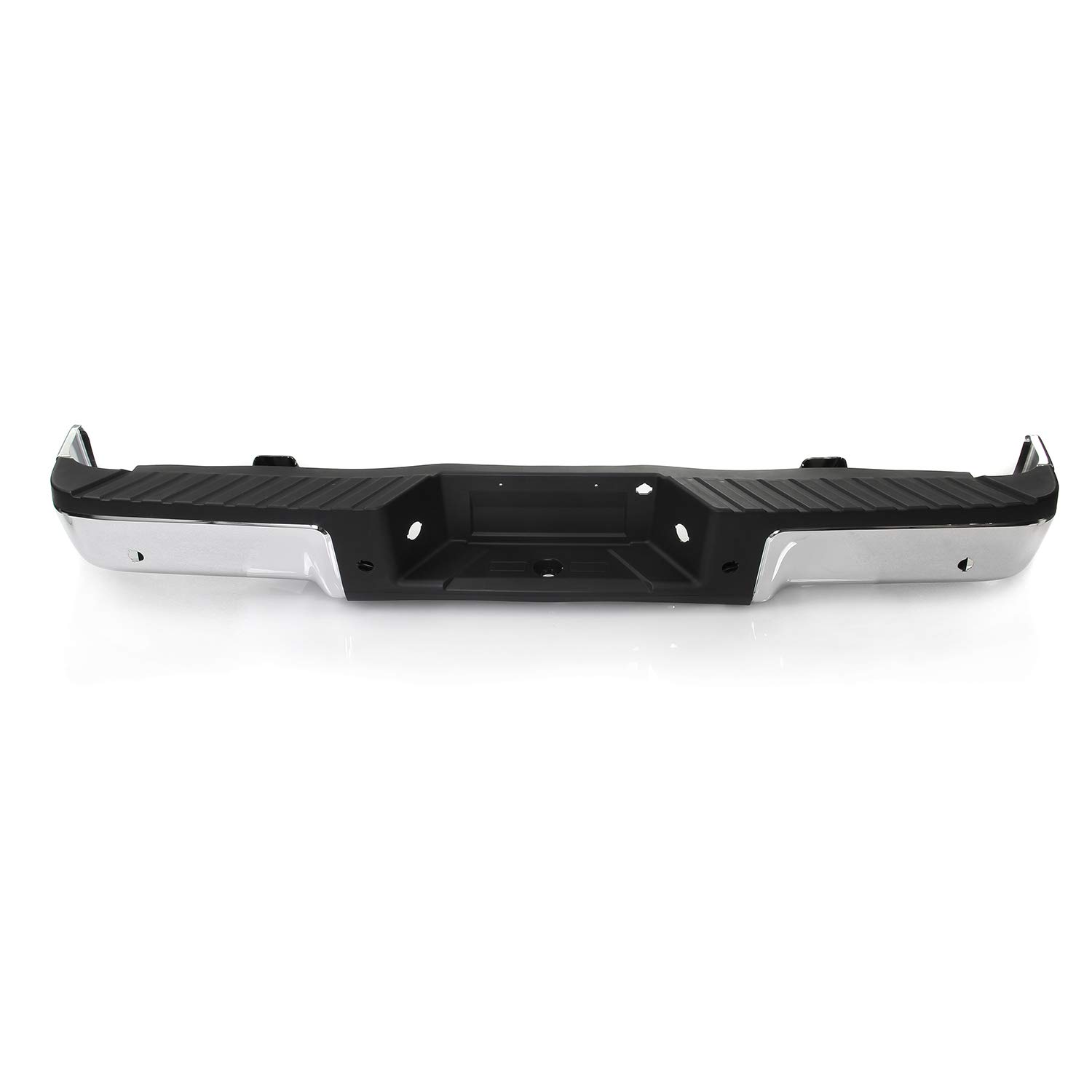 AKKON Rear Bumper with Step Pads & Brackets Lights Set [w/Sensor Hole] for 2009-2014 Ford F150 Standard/Styleside Bed - Durable Replacement for Off-Roading, Towing & Daily Driving