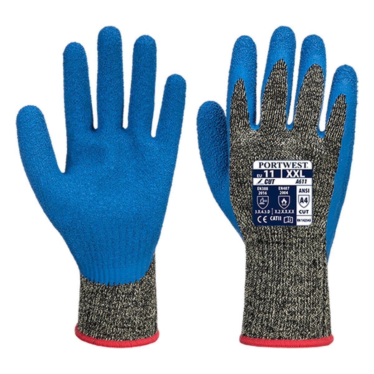 Aramid HR Cut Resistant Latex Gloves - Style A611 | High Performance Safety Gloves for Construction, Automotive & Industrial Work