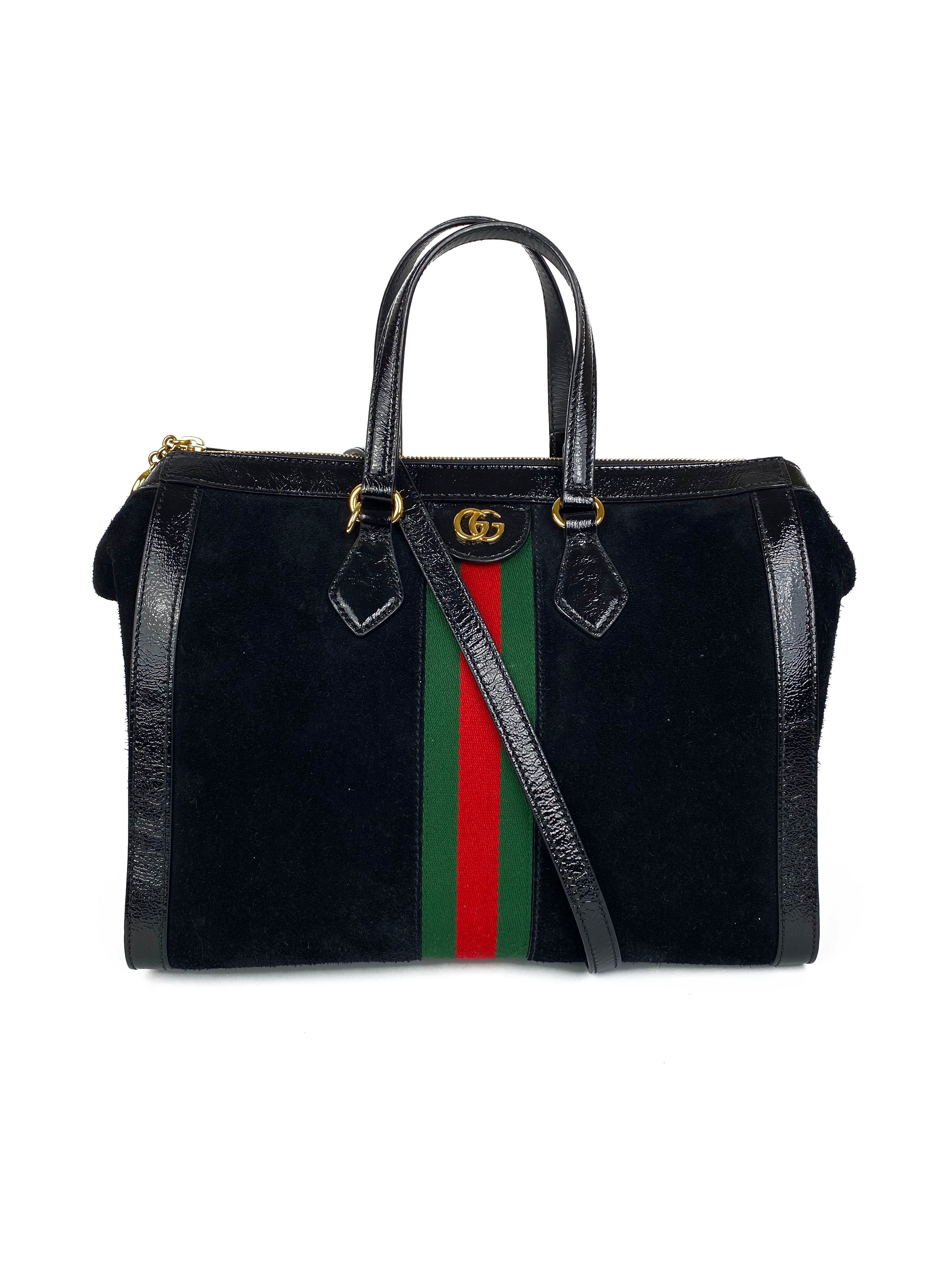 Gucci GG Black Medium Ophidia Tote Bag - Luxury Designer Handbag for Women, Perfect for Work, Travel & Everyday Use