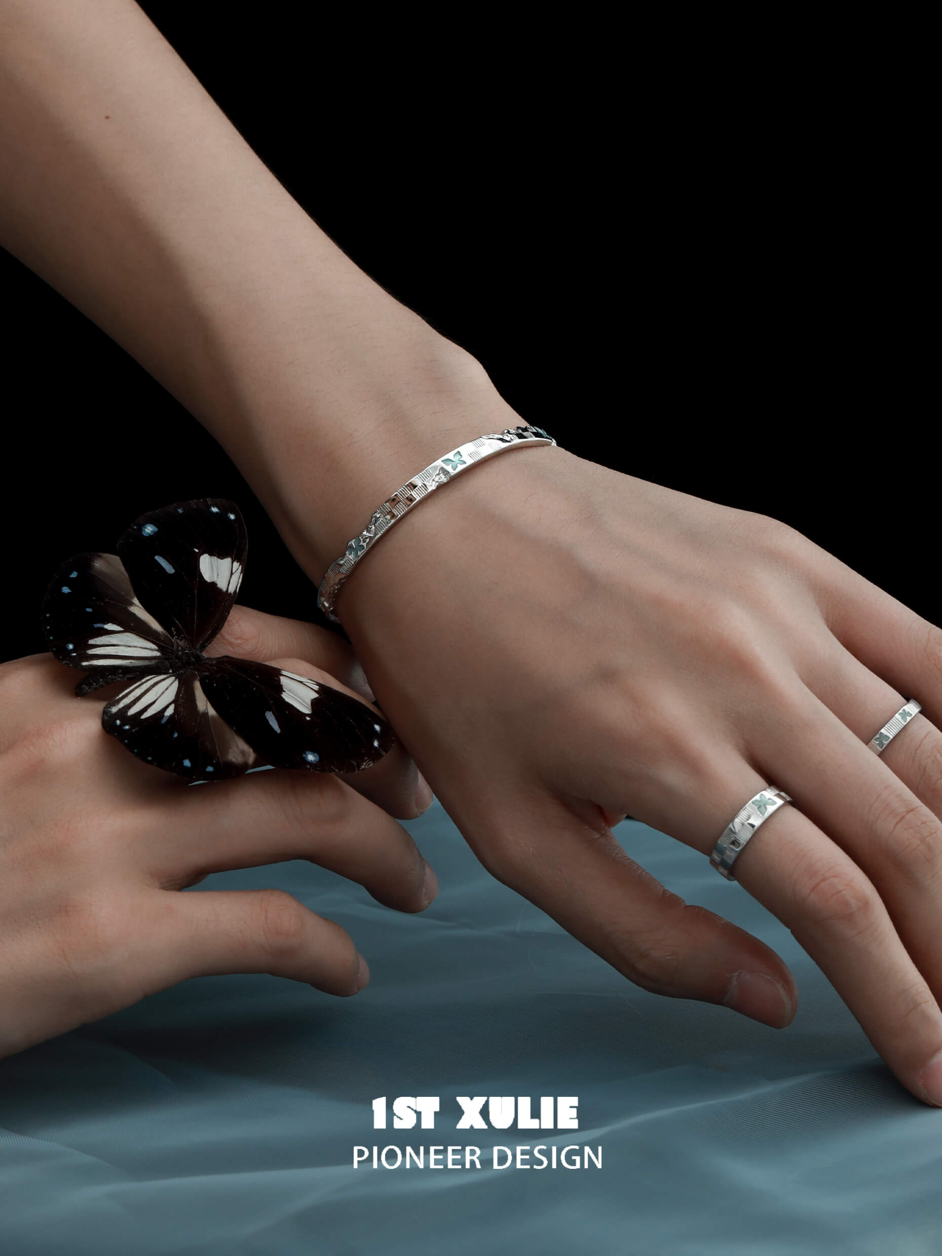 Whiterfly S925 Sterling Silver Logo Chain Bracelet for Women - Elegant & Dainty Jewelry Gift for Her - Perfect for Everyday Wear, Parties & Special Occasions