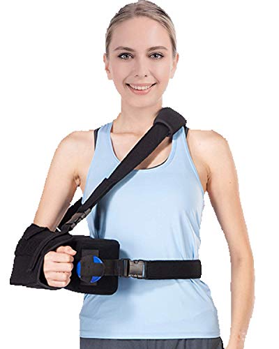 **DouHeal Shoulder Abduction Sling - Soft & Comfortable Arm Immobilizer for Shoulder Injuries, Rotator Cuff Tears, Dislocations, Post-Surgery Recovery - Includes Abduction Pillow & Exercise Ball - Ideal for Daily Use & Physical Therapy**
