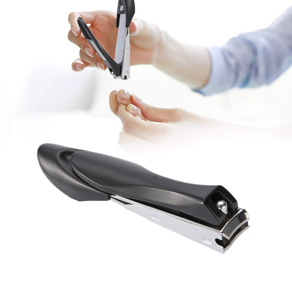 Premium Stainless Steel Nail Clippers Set with Gift Box - Professional Manicure & Pedicure Toenail Cutter (Mantis Design) for Men, Women & Kids - Perfect for Travel, Home Use & Gifts (S-Black)