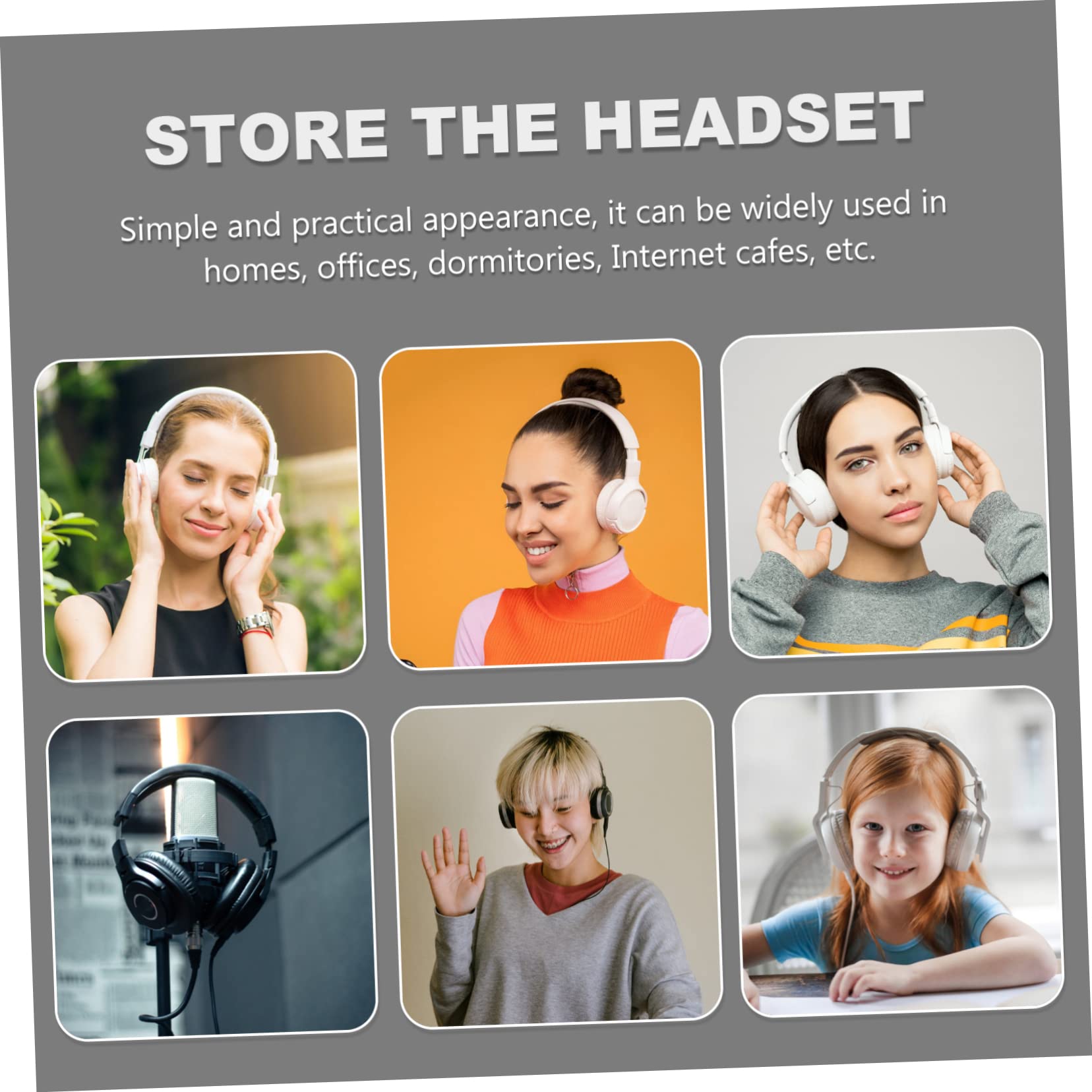 Uonlytech Headset Hanger 4-Pack - Space Saving Headphone Stand Hook for Computer, Gaming & Office Use - Durable Headset Holder for Desk Organization (Perfect for Gamers, Streamers & Remote Workers)