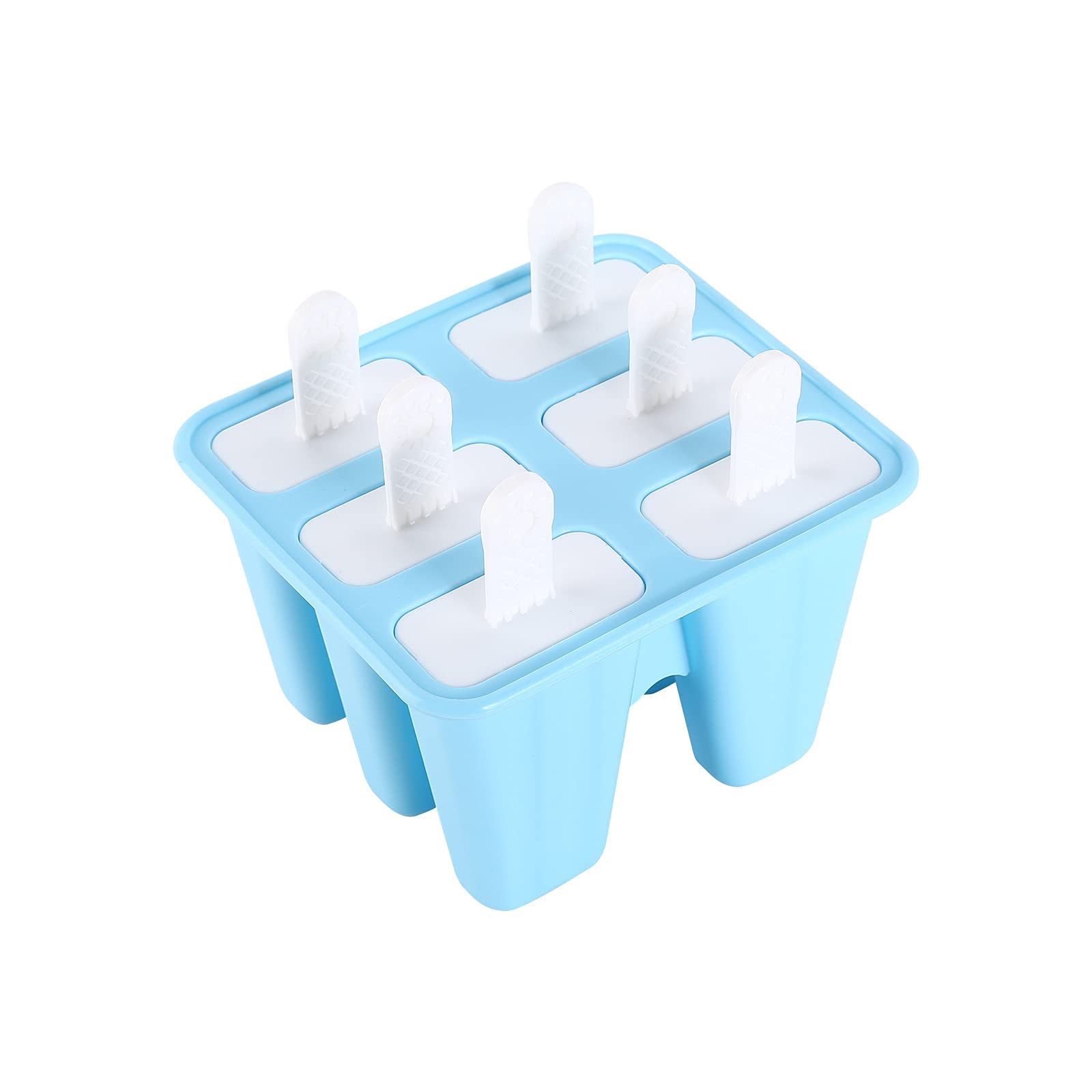 6-Piece BPA-Free Silicone Popsicle Molds for Homemade Ice Pops - Perfect for Summer Treats, Kids Snacks & Healthy Frozen Desserts