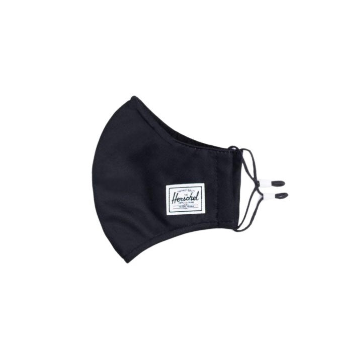 Herschel Black Classic Fitted Face Mask - Reusable Washable Cotton Face Cover for Men & Women - Perfect for Travel, Work, and Outdoor Activities