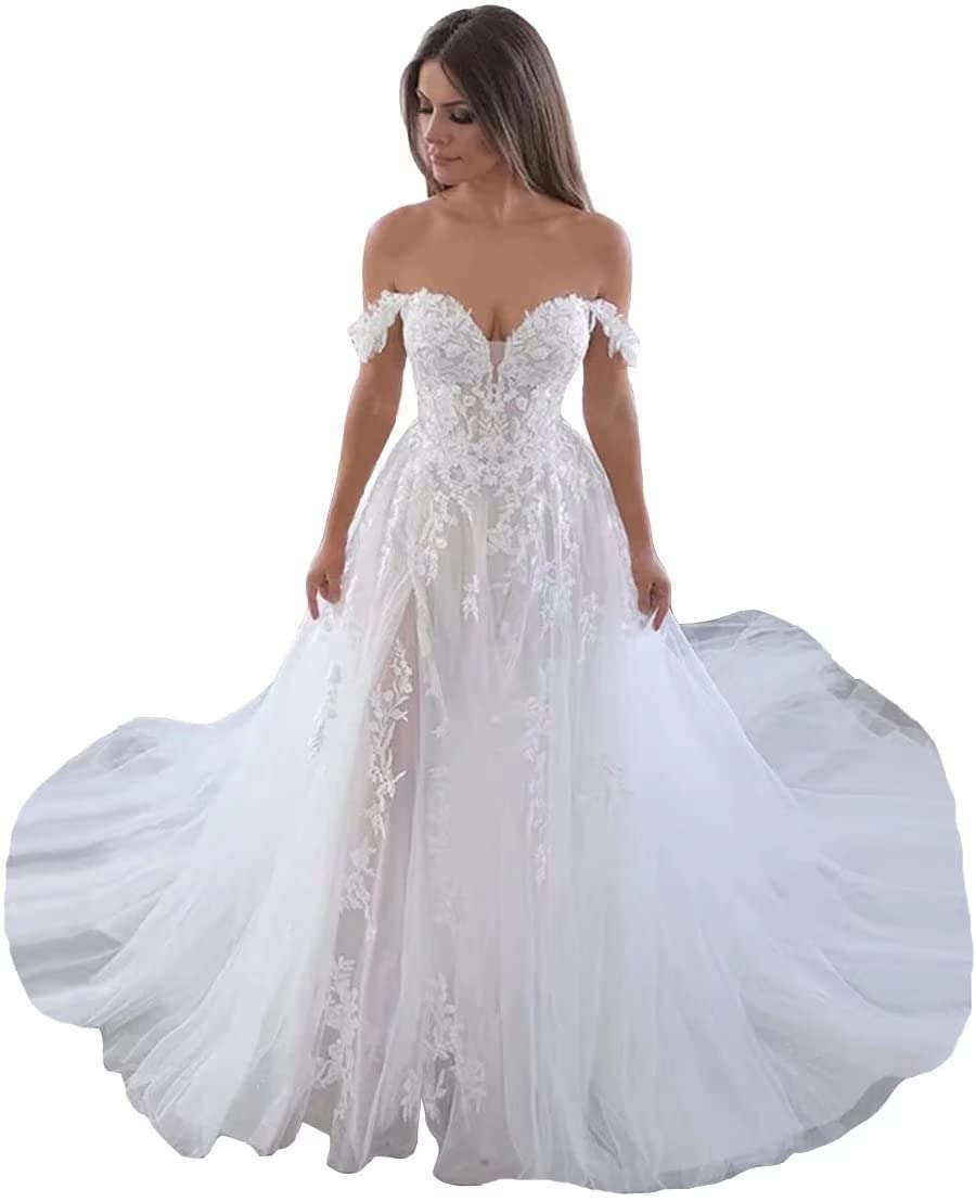Elegant Mermaid Wedding Dress Satin Sweep Train V Neck Backless Beach Bridal Gown for Beach Weddings, Destination Elopements & Romantic Photoshoots