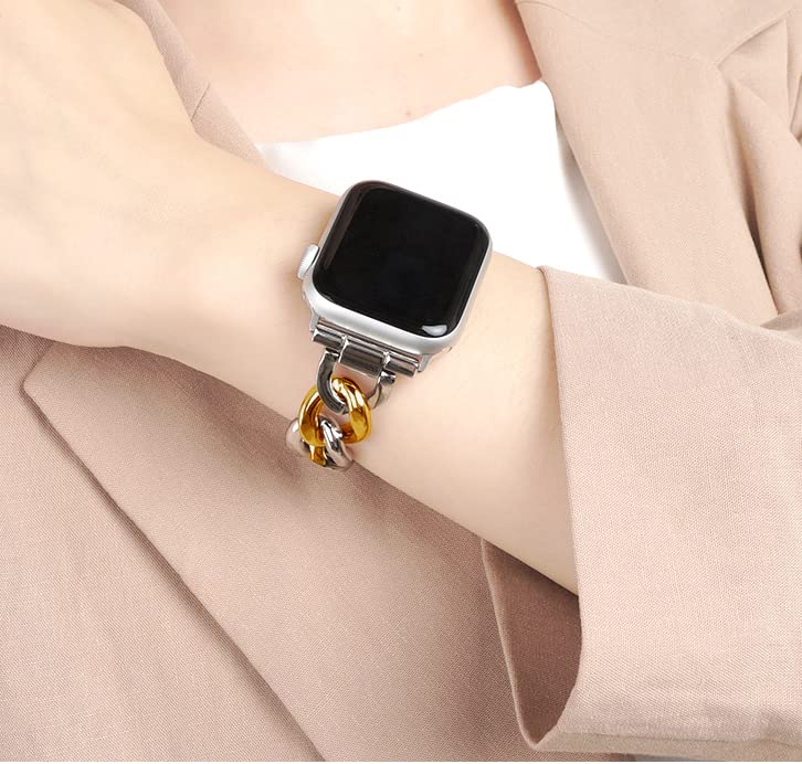 Kolgios 38mm 40mm 41mm 42mm 44mm 45mm 46mm Women's Fashion Smartwatch Band - Compatible with Apple Watch Series 10/9/8/7/6/SE/5/4, iWatch 10/9/8 - Stylish Replacement Bracelet Strap for Workout, Office & Daily Wear - Perfect Gift for Her
