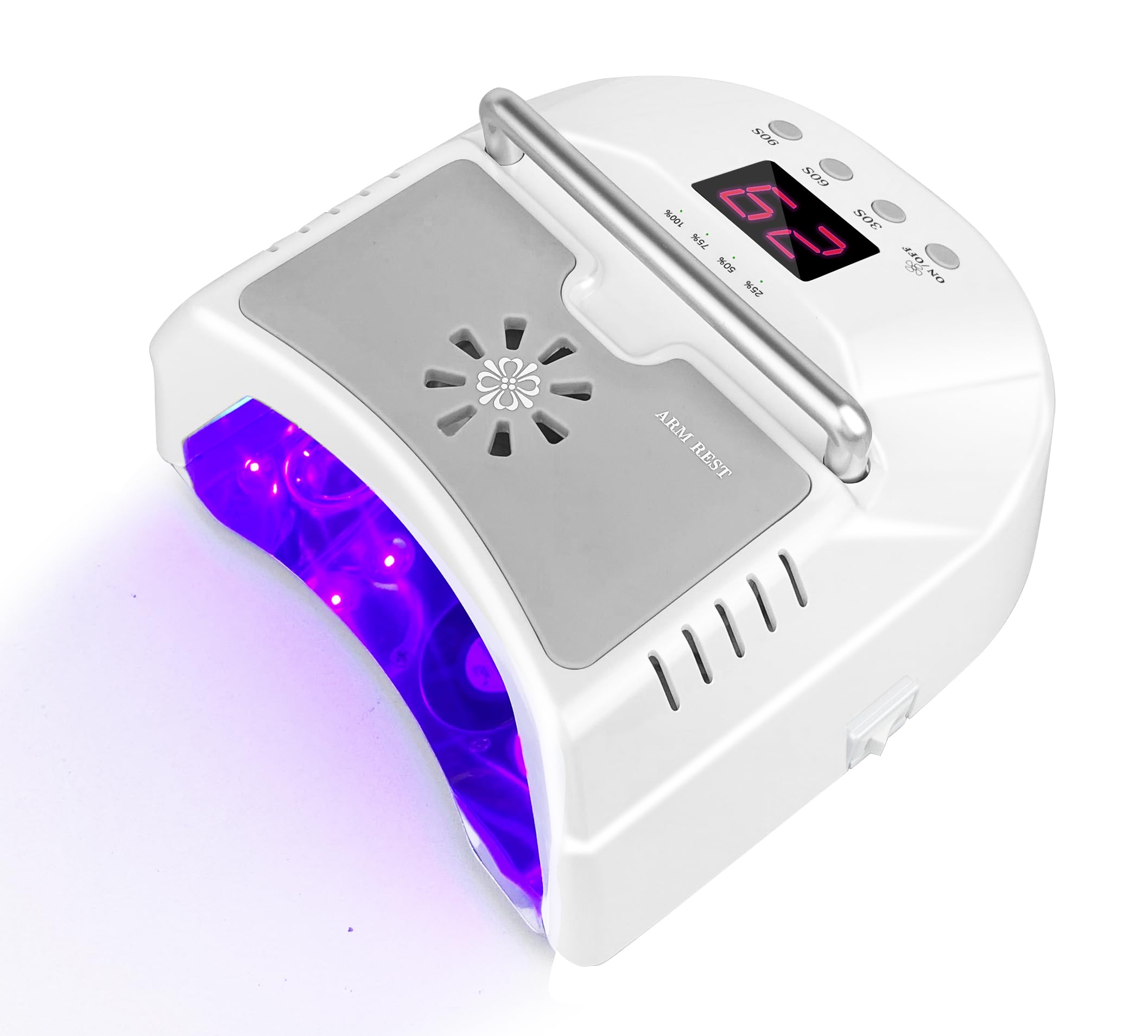 Professional Cordless LED UV Nail Lamp - Fast Drying for Gel & Acrylic Nails, Salon-Grade Manicure Light with 48W Power (White) | Perfect for Home Use, Nail Salons & Mobile Nail Technicians